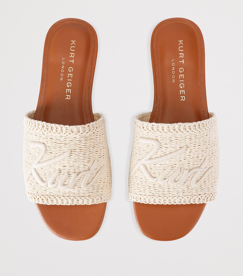 Kurt Geiger London Woven Logo Sandals Beige Image 4