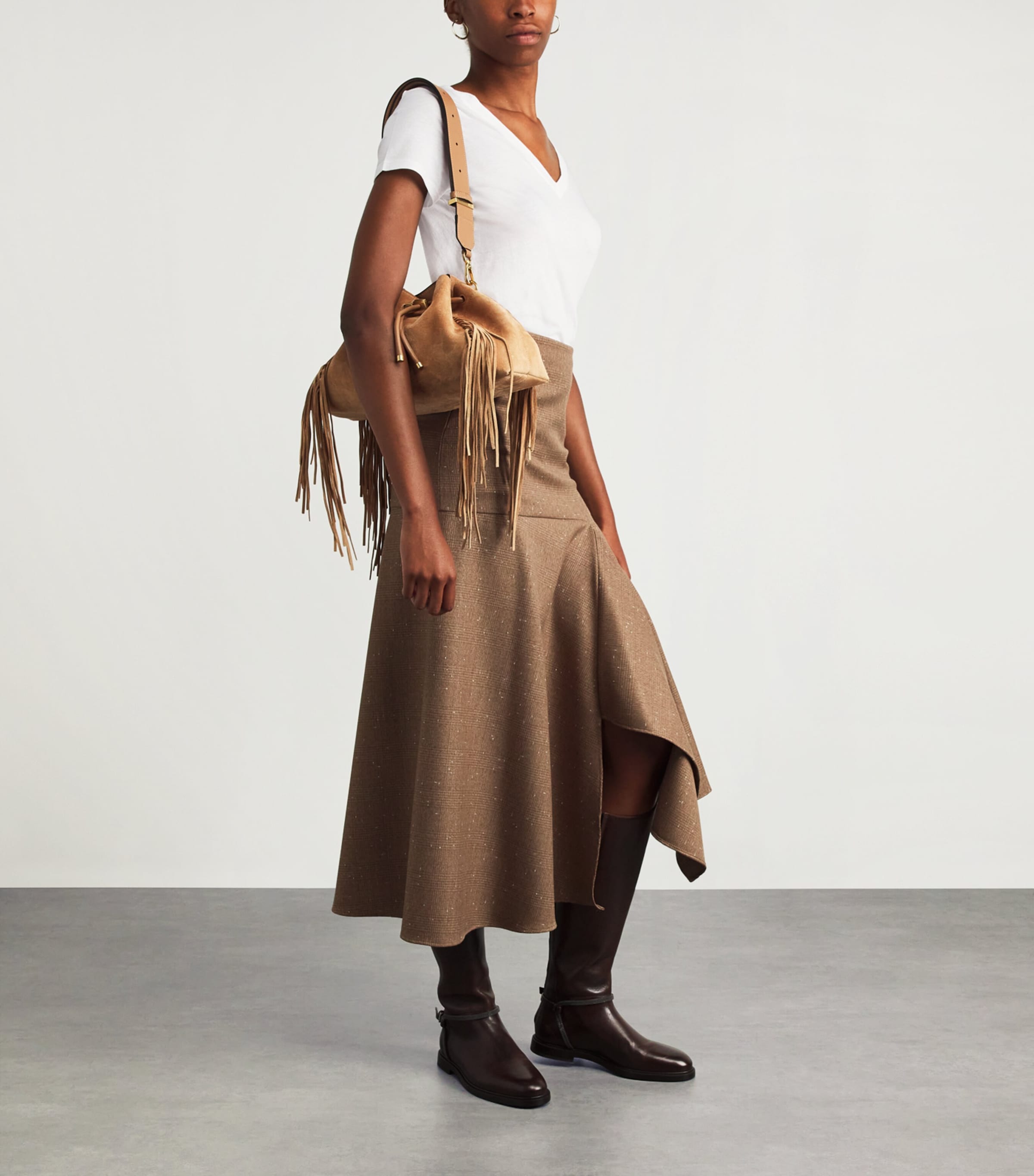 Pima Cotton V-Neck T-Shirt 137OWT OPTIC WHITE Image 2