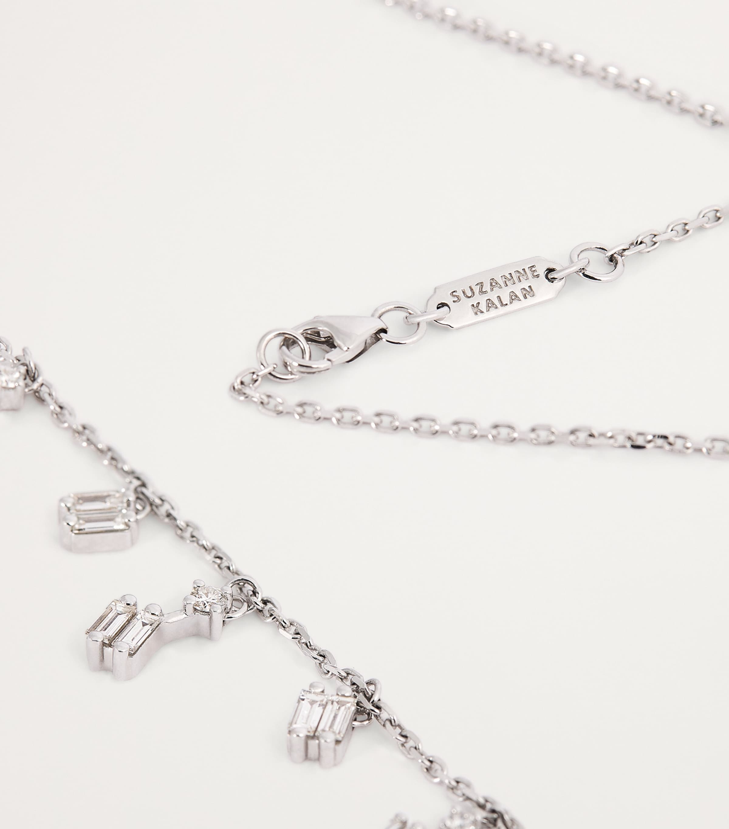 White Gold and Diamond Classic Fireworks Cascade Necklace 18K WG/WD Image 5