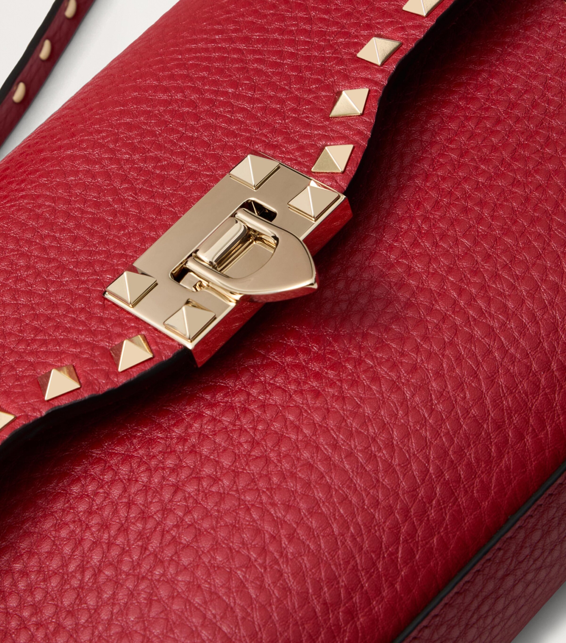 Calf Leather Rockstud Alcove Shoulder Bag 0RO Image 8