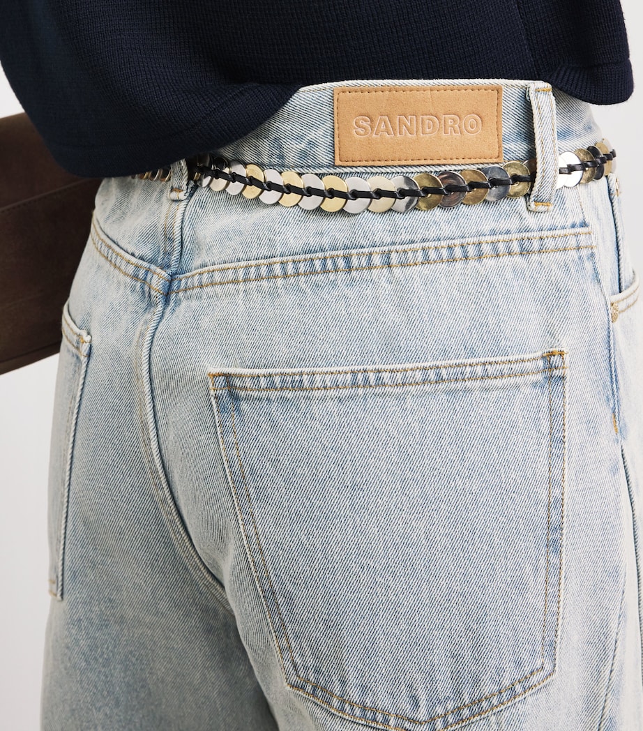 Sandro Paris Womens Barrel Jeans Light Bu Jean Image 3
