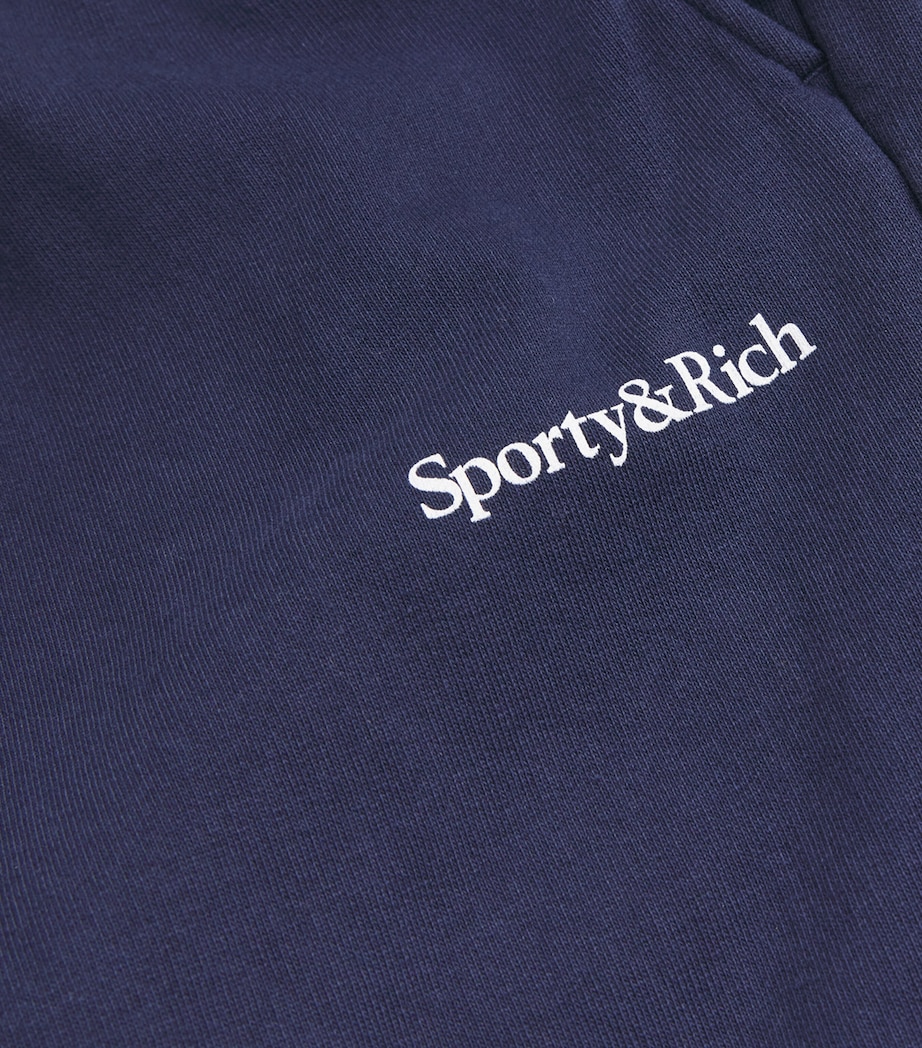 Cotton Signature Embroidered Sweatpants 3902 DARK NAVY Image 5