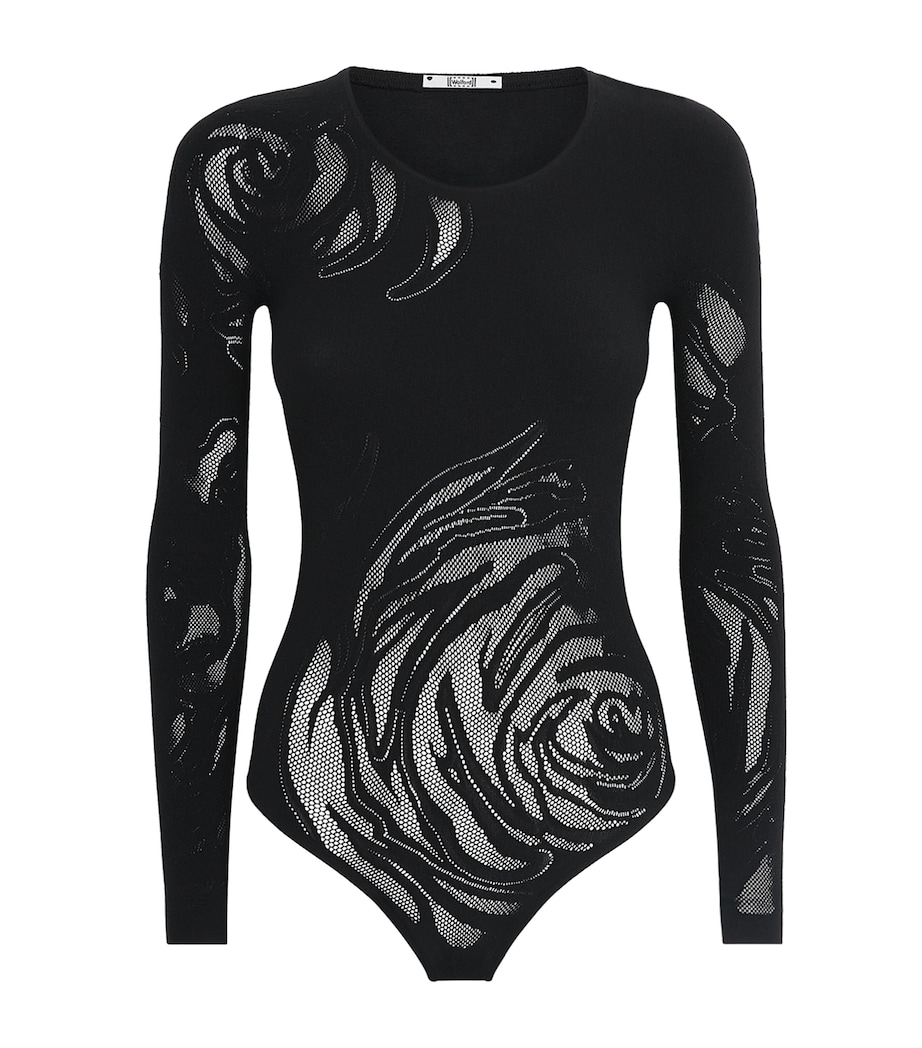 Net Rose Bodysuit 7005 BLACK Image 1