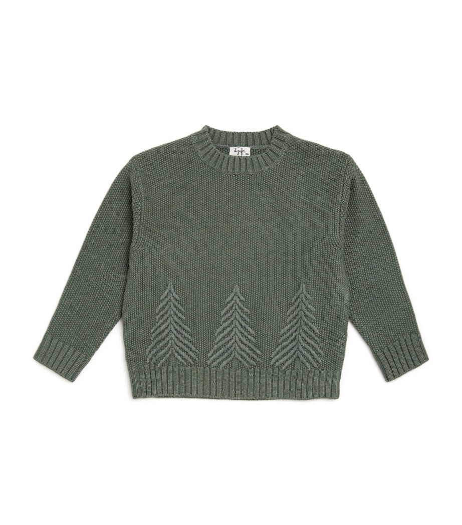 Cotton Crew-Neck Sweatshirt (2-14 Years) 577DARK GREEN Image 1