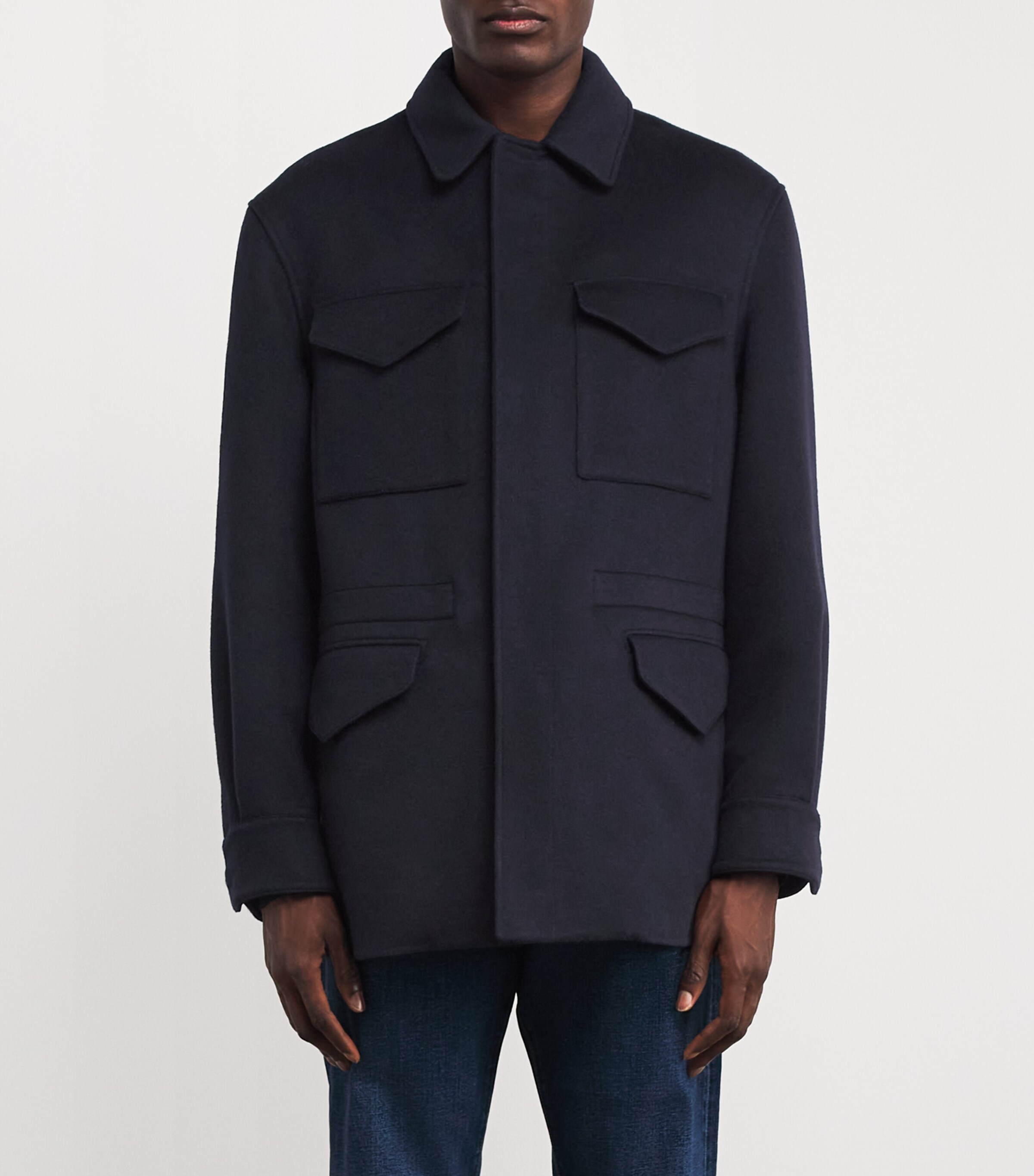 Ralph Lauren Purple Label Mens Wool-Cashmere Ripley Jacket Clscs Chairman Navy Image 3
