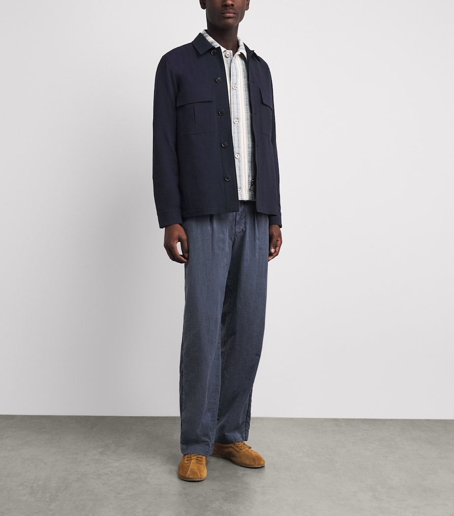 Paul Smith Mens Seersucker Twin-Pocket Overshirt Image 2