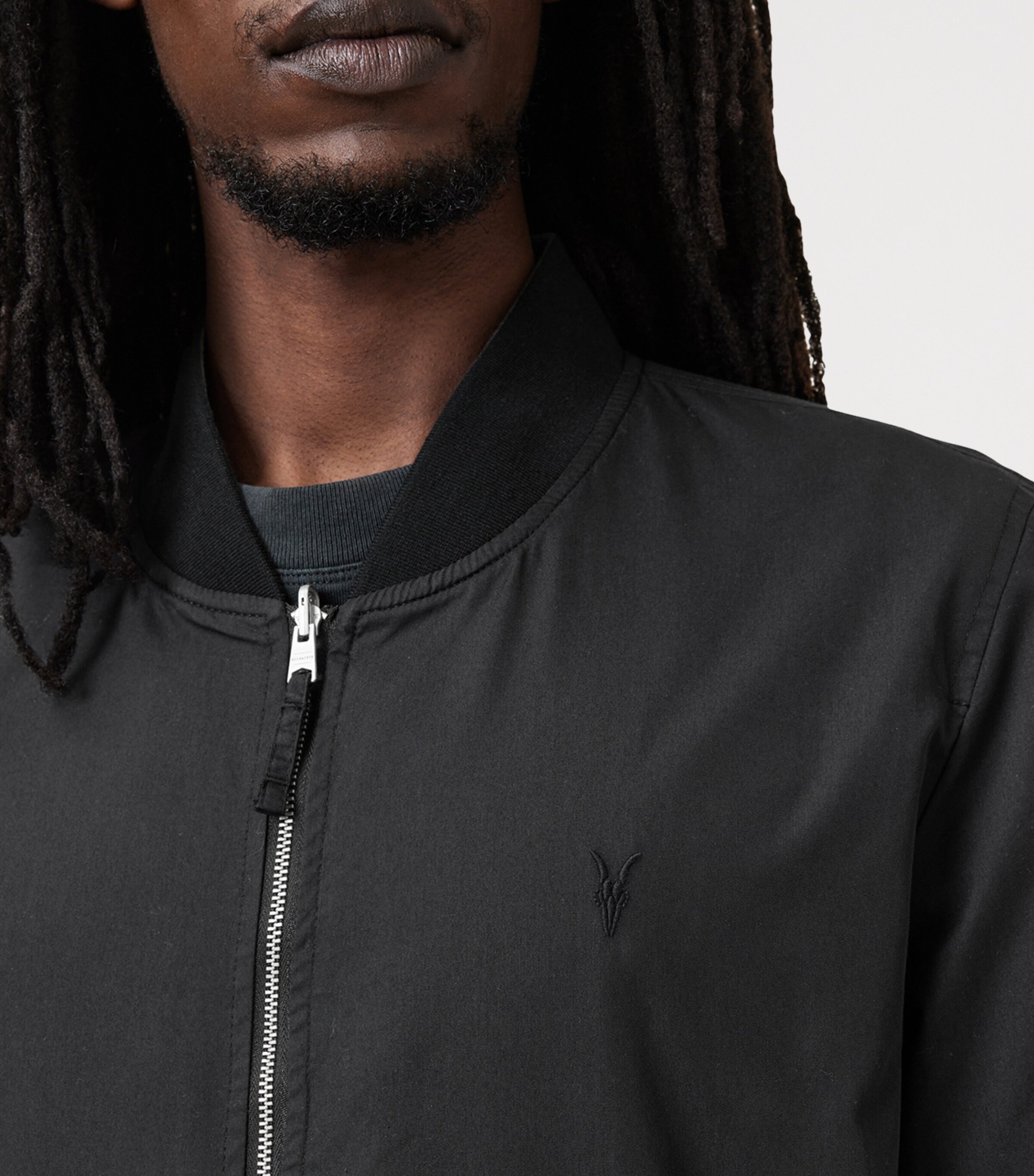 Reversible Bassett Bomber Jacket BLACK/DULL GREEN Image 9