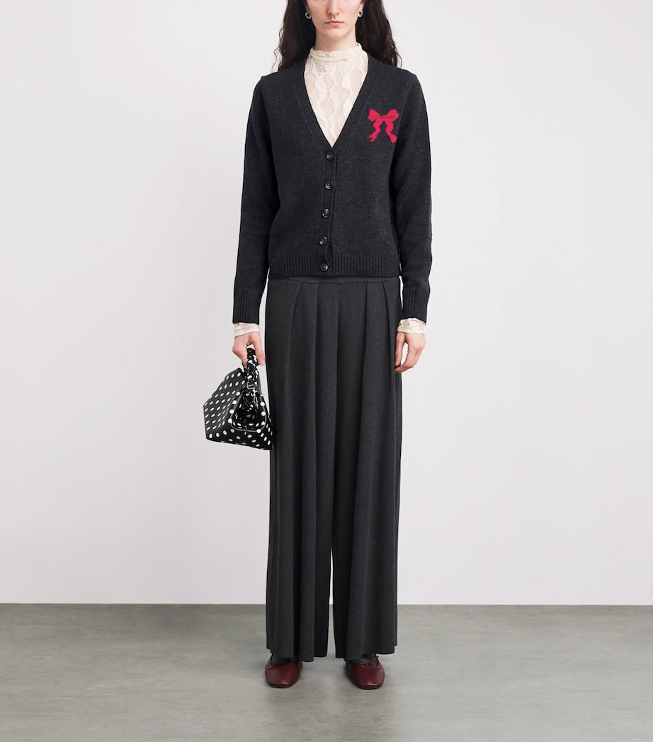 Wool-Blend Bunny Jacquard Cardigan 252 PHANTOM Image 2