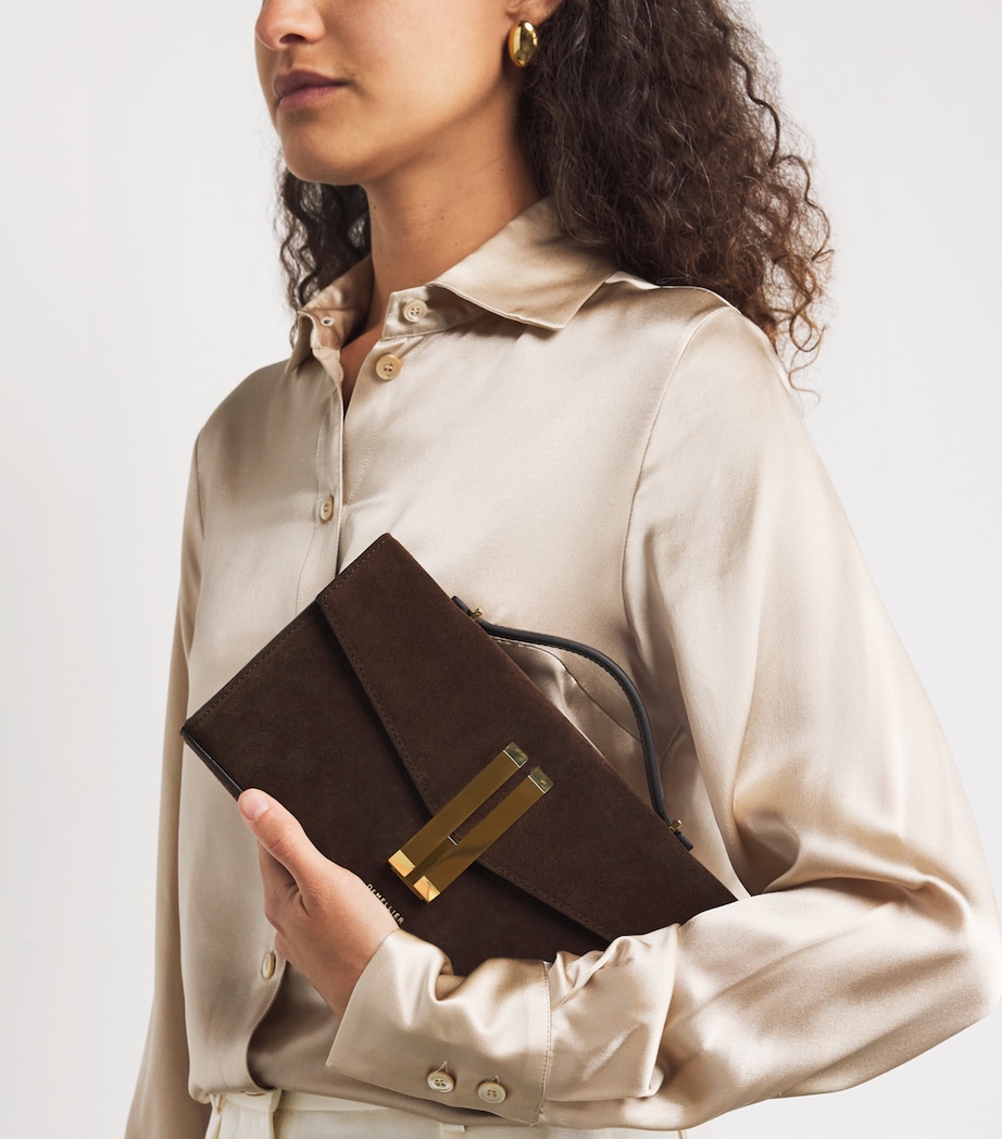 Suede Vancouver Clutch Bag MOCHA Image 5