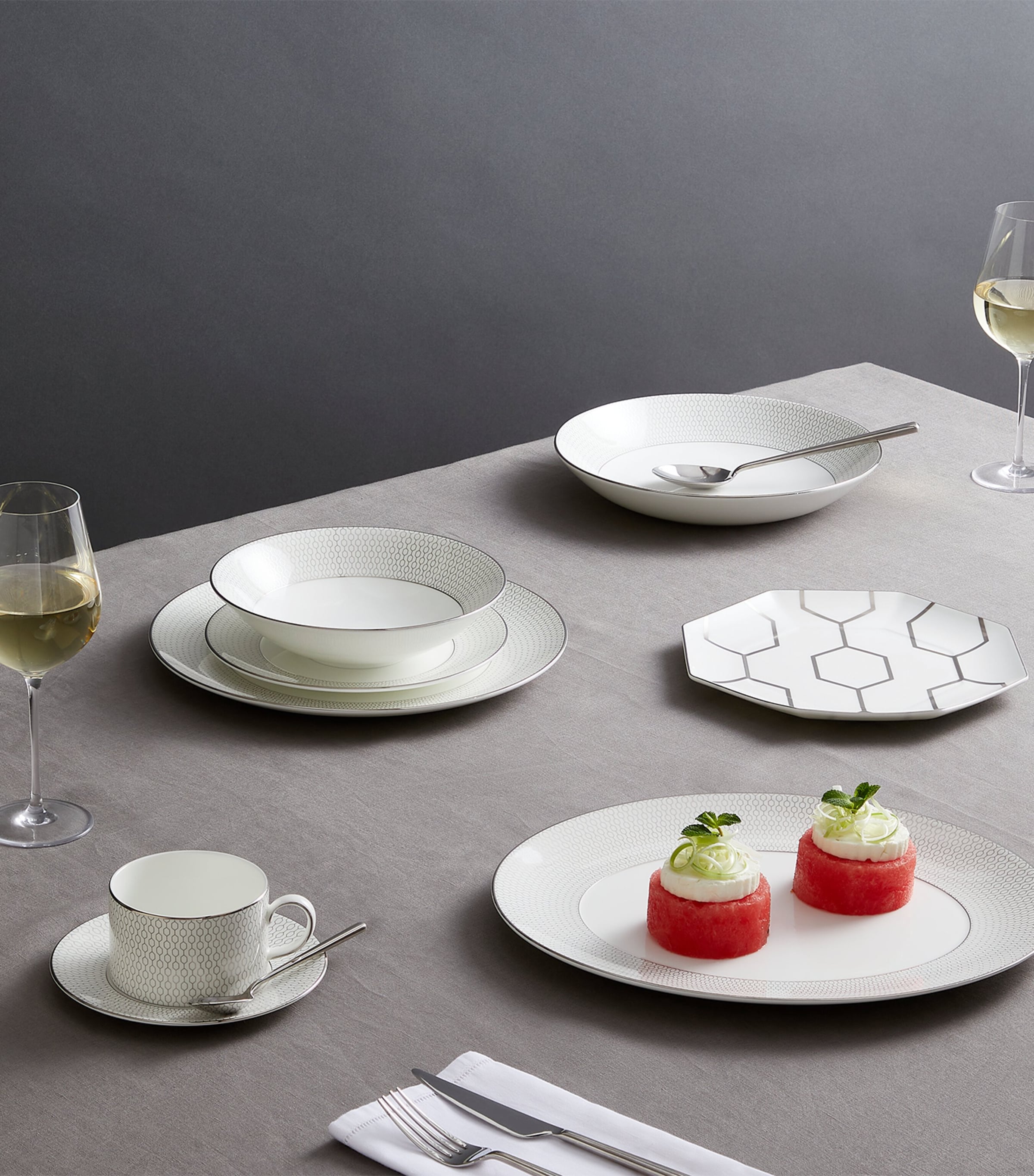 Gio Platinum Side Plate (17cm) WHITE Image 3