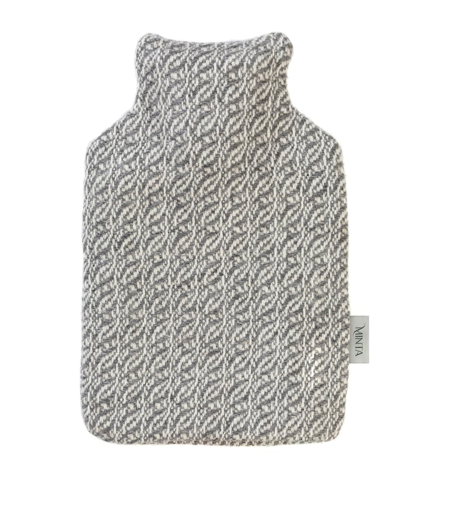 Araminta Campbell Small Alpaca-Blend Hot Water Bottle Grey Image 1