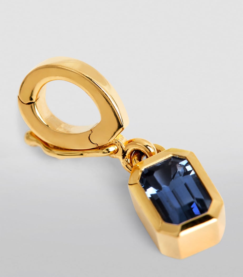 Medium Yellow Gold and Sapphire Charm YELLOW GOLD Image 5