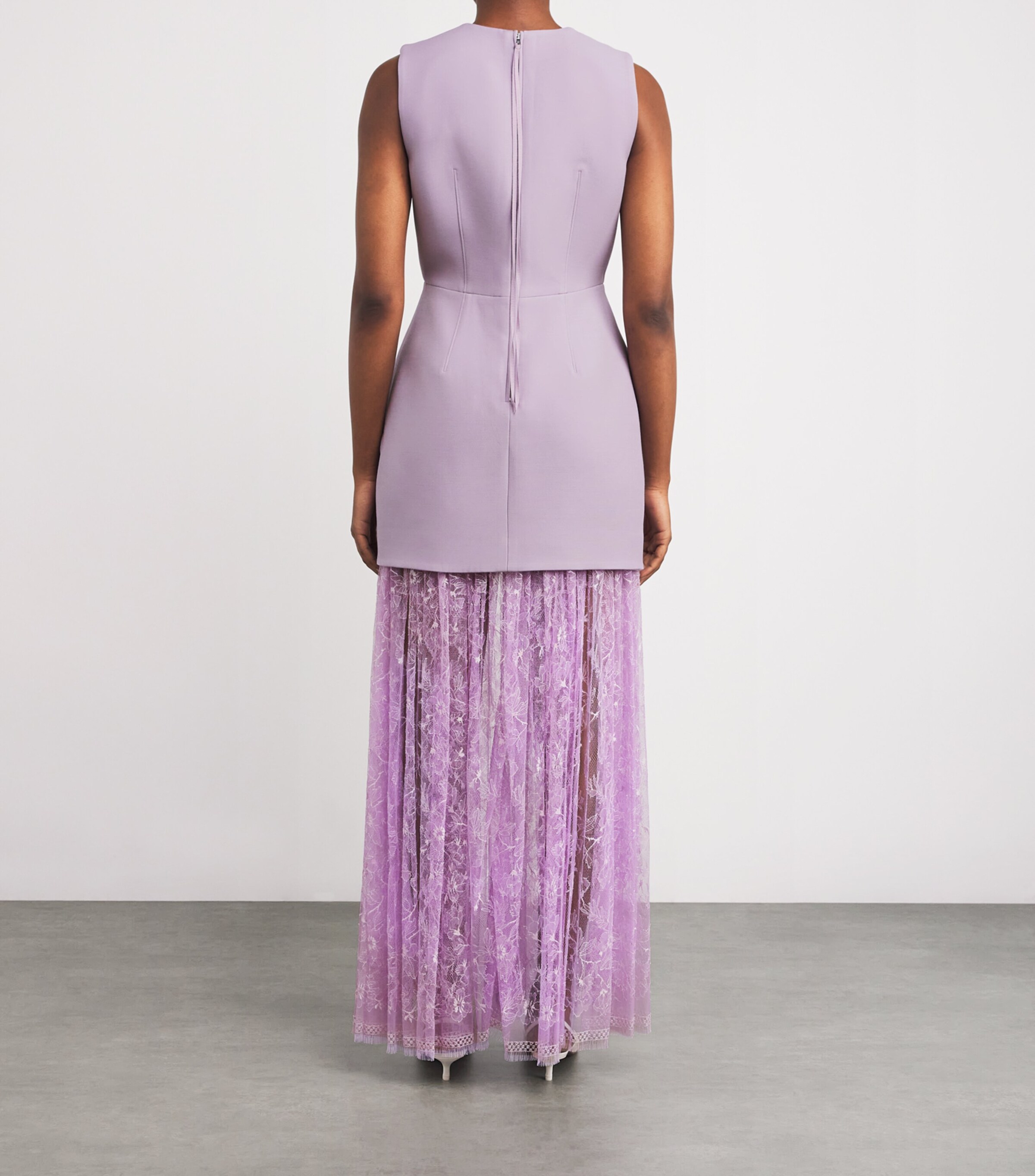 Adam Lippes Purple Wool-Silk Lace Odette Maxi Dress | Harrods US