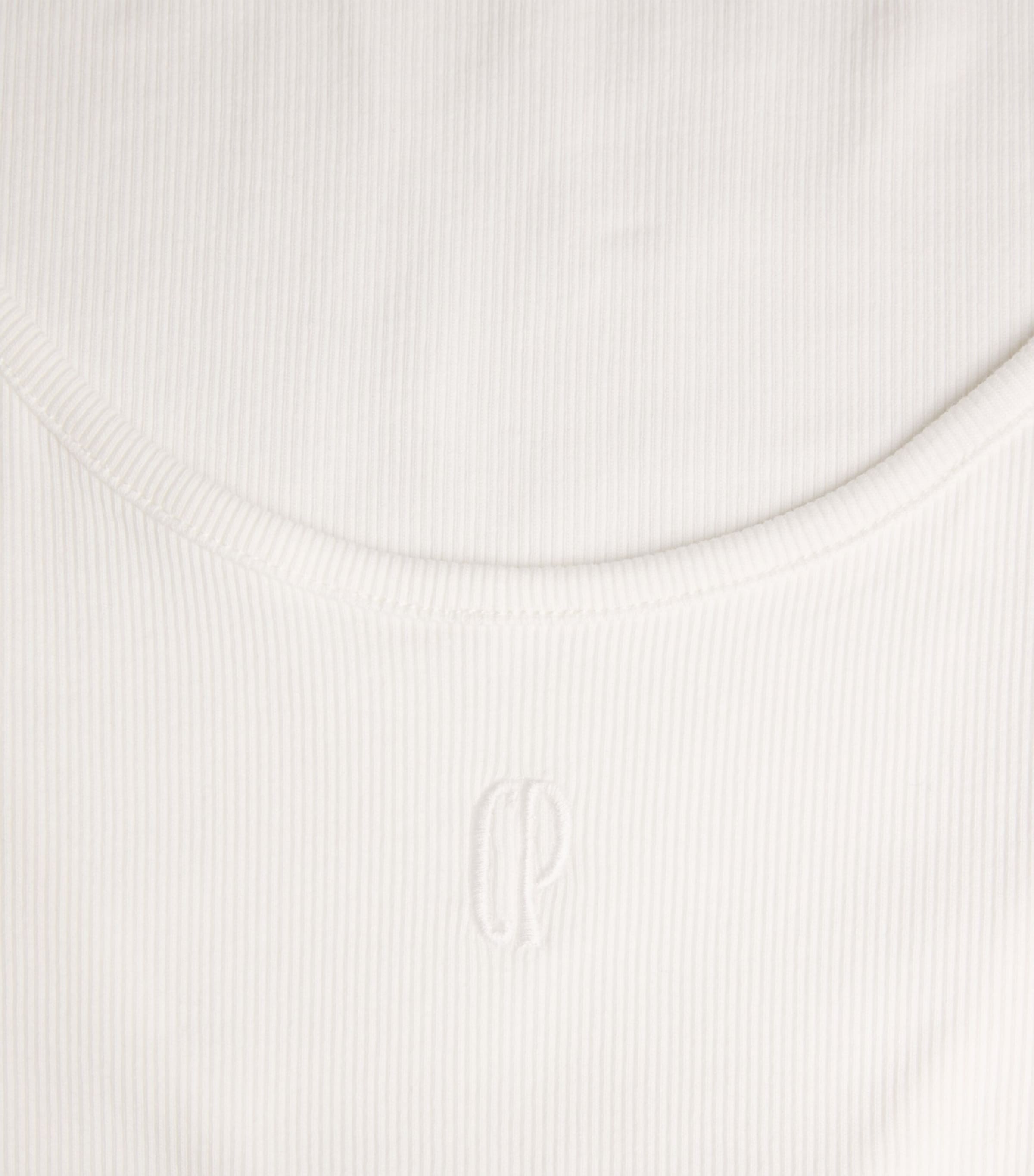 Stretch-Cotton Logo Tank Top IVORY Image 5