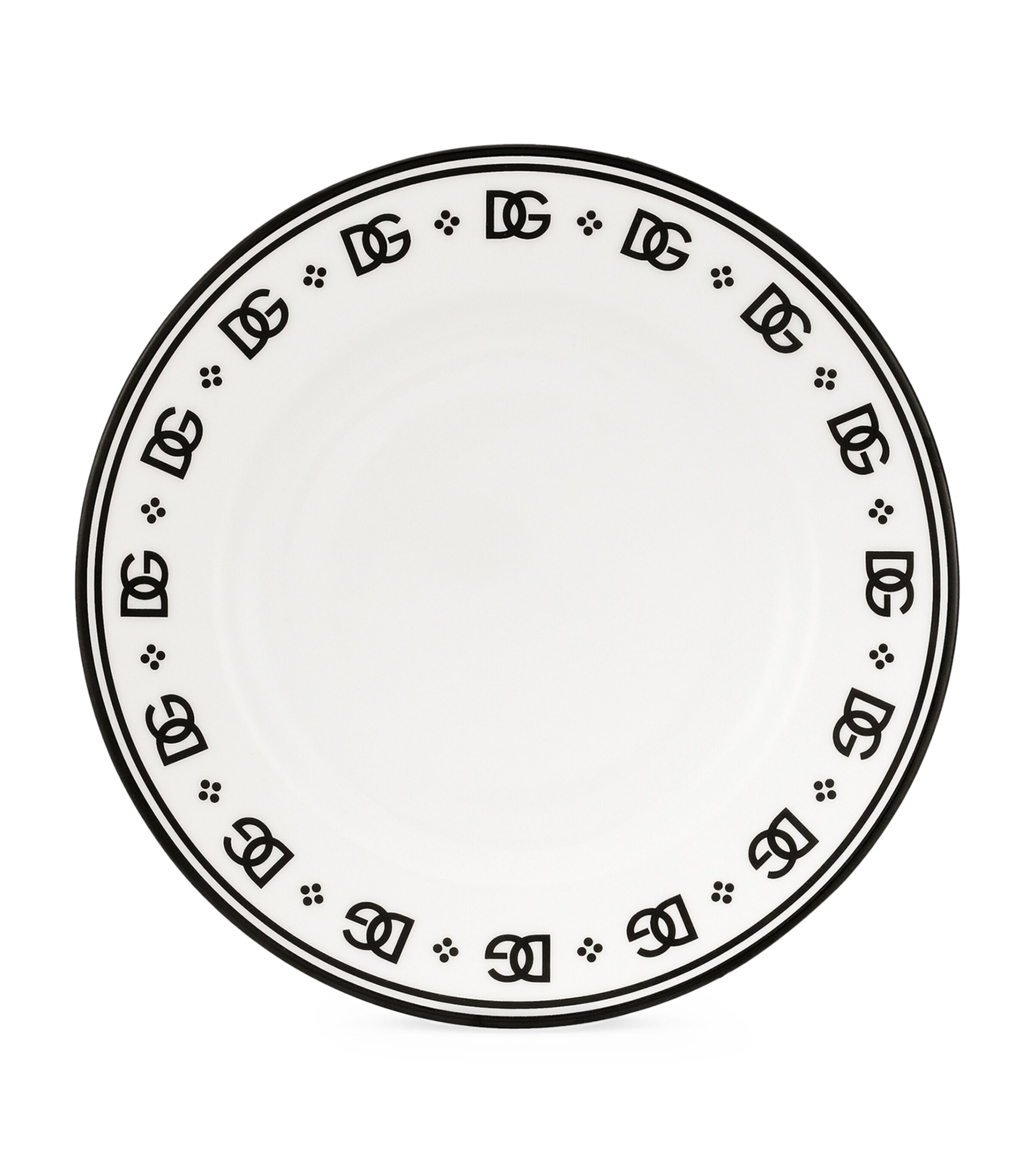 Dolce&Gabbana Casa Set of 2 DG Logo Soup Plates (20cm) Dg Logo Bordo Image 3