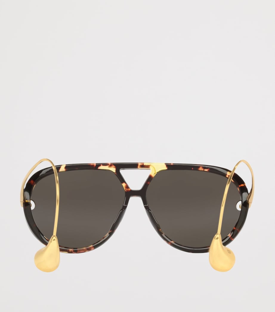 Bottega Veneta Tortoiseshell Aviator Sunglasses Image 4