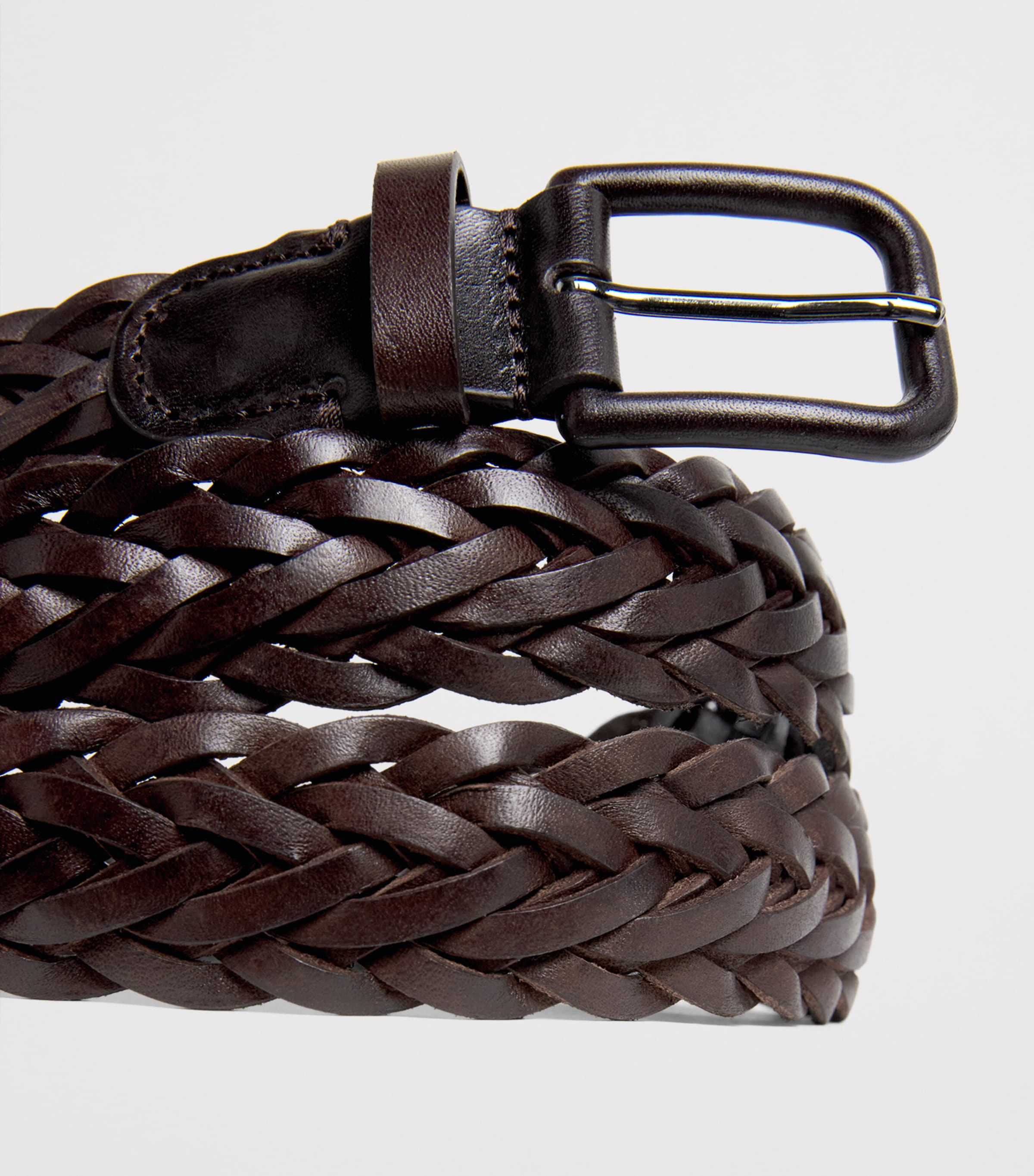 Leather Woven Belt U6032 Image 5