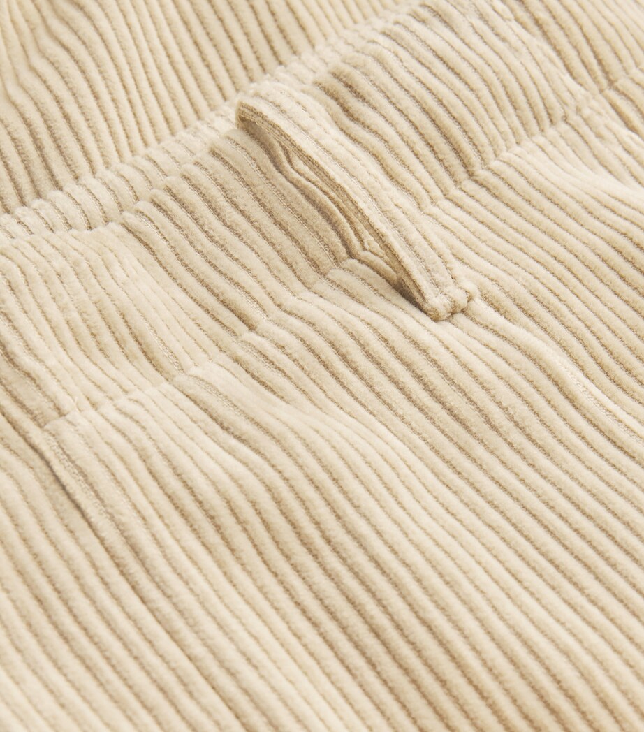FRAME Mens Corduroy Pleated Tapered Trousers Dove Image 5