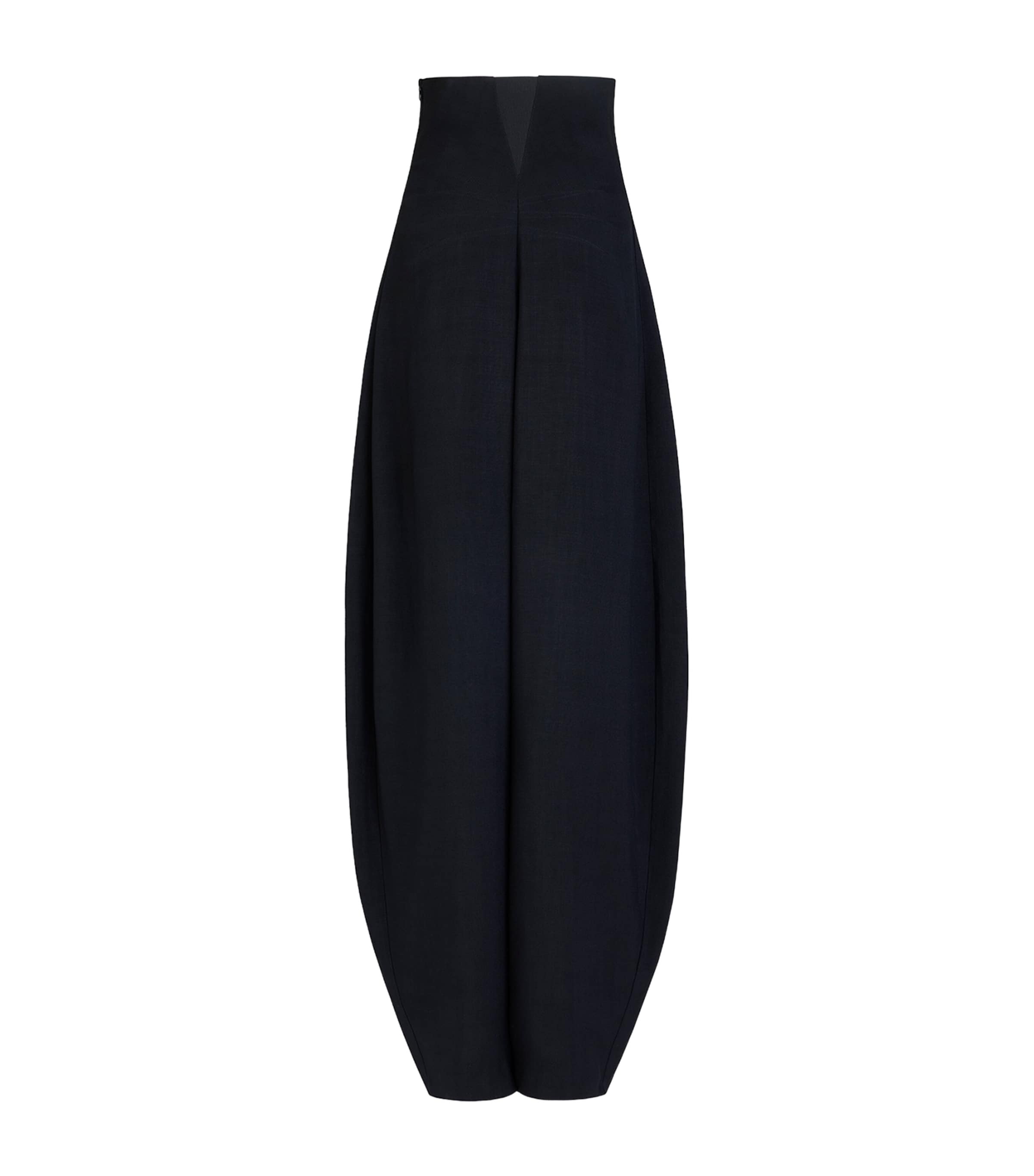 Alaïa Womens High-Rise Curved-Leg Trousers Black Image 1