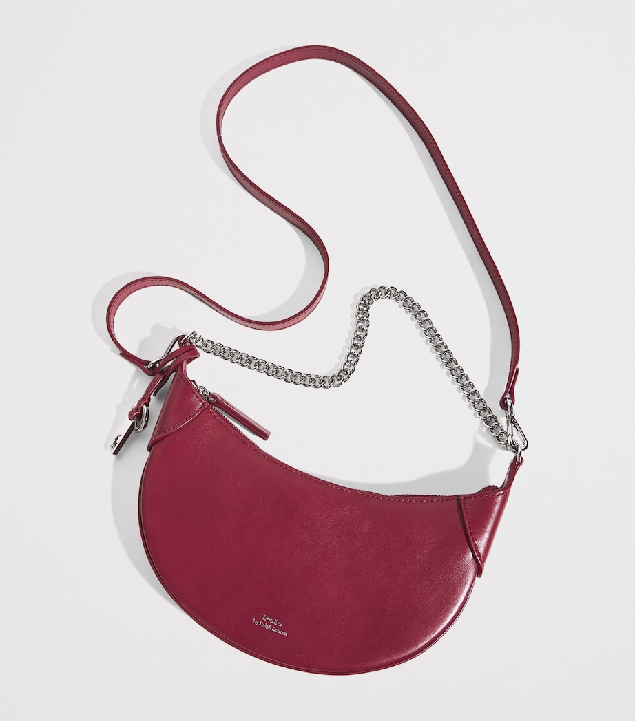 Small Leather ID Shoulder Bag POMEGRANATE Image 4