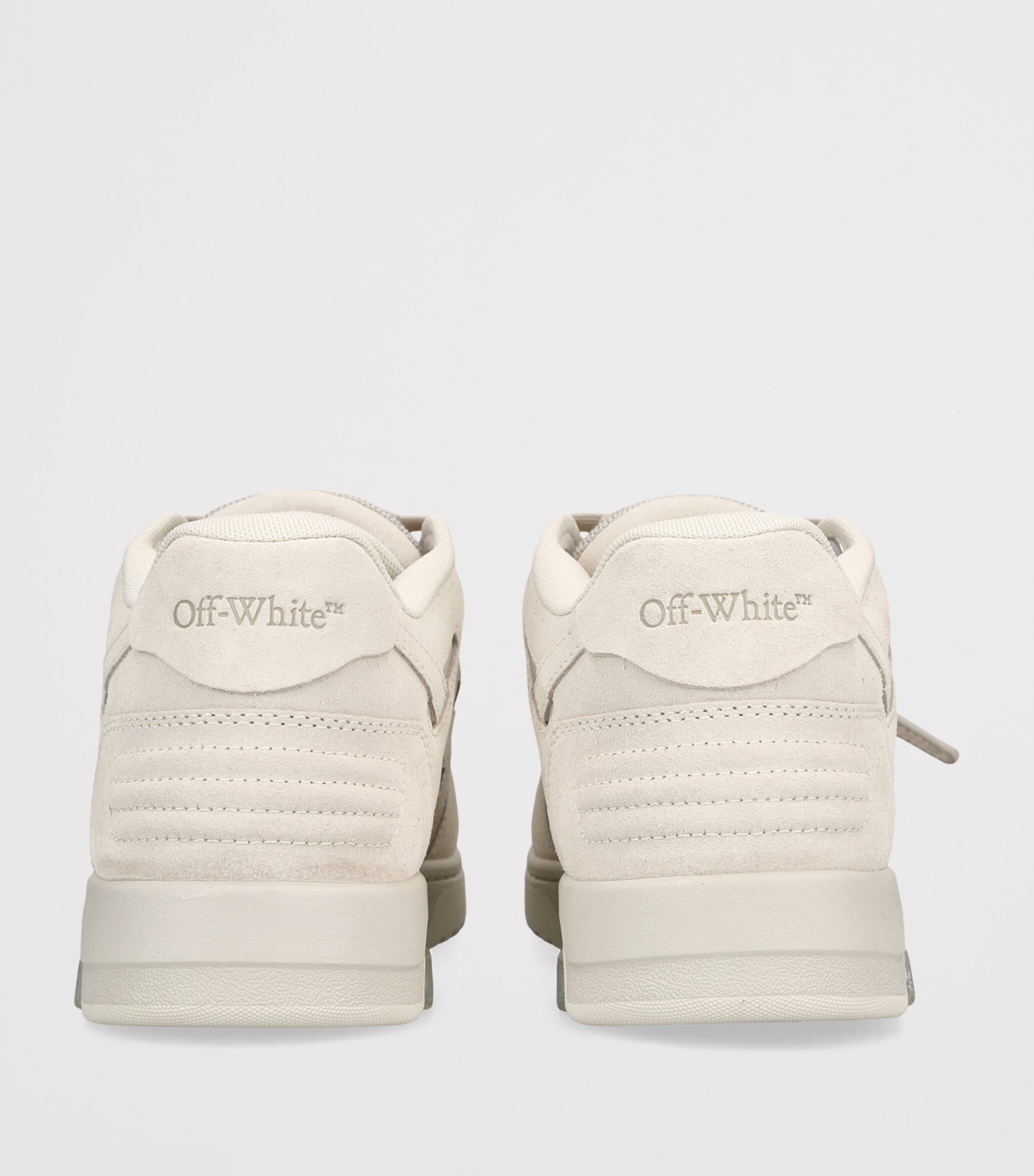 Off-White Suede Out of Office Sneakers Bone Image 2
