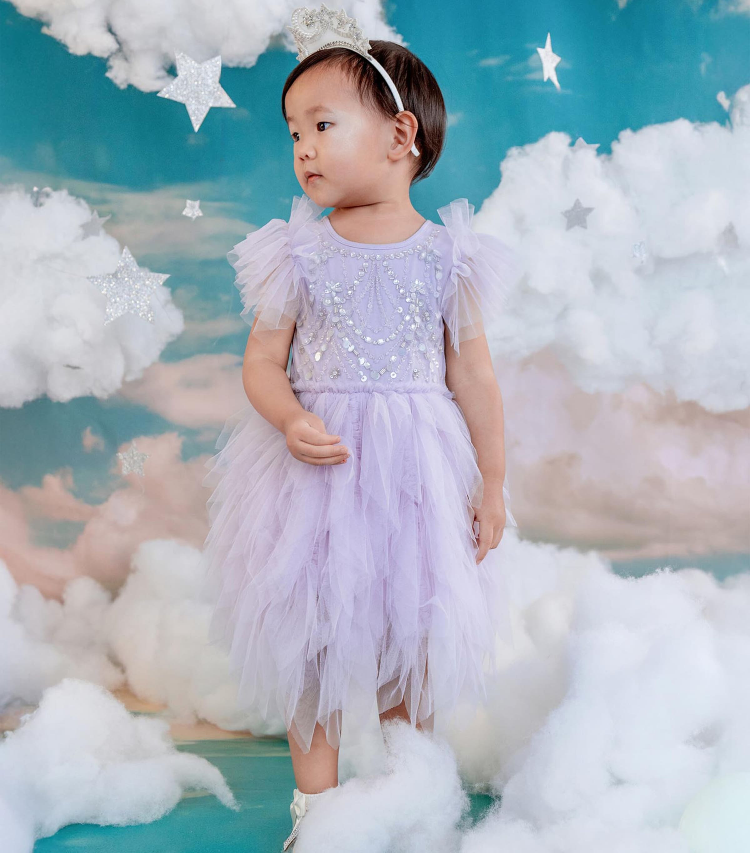 Tulle Hall of Mirrors Dress (0-24 Months) PASTEL LILAC Image 5