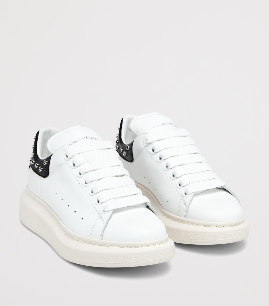 McQueen Leather Eyelet-Detail Oversized Sneakers Image 2