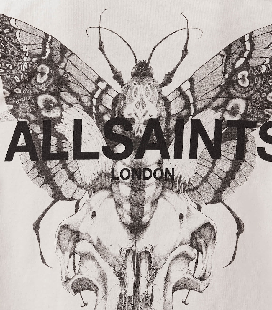 AllSaints Mens Organic Cotton Hallis T-Shirt Dusk White Image 7