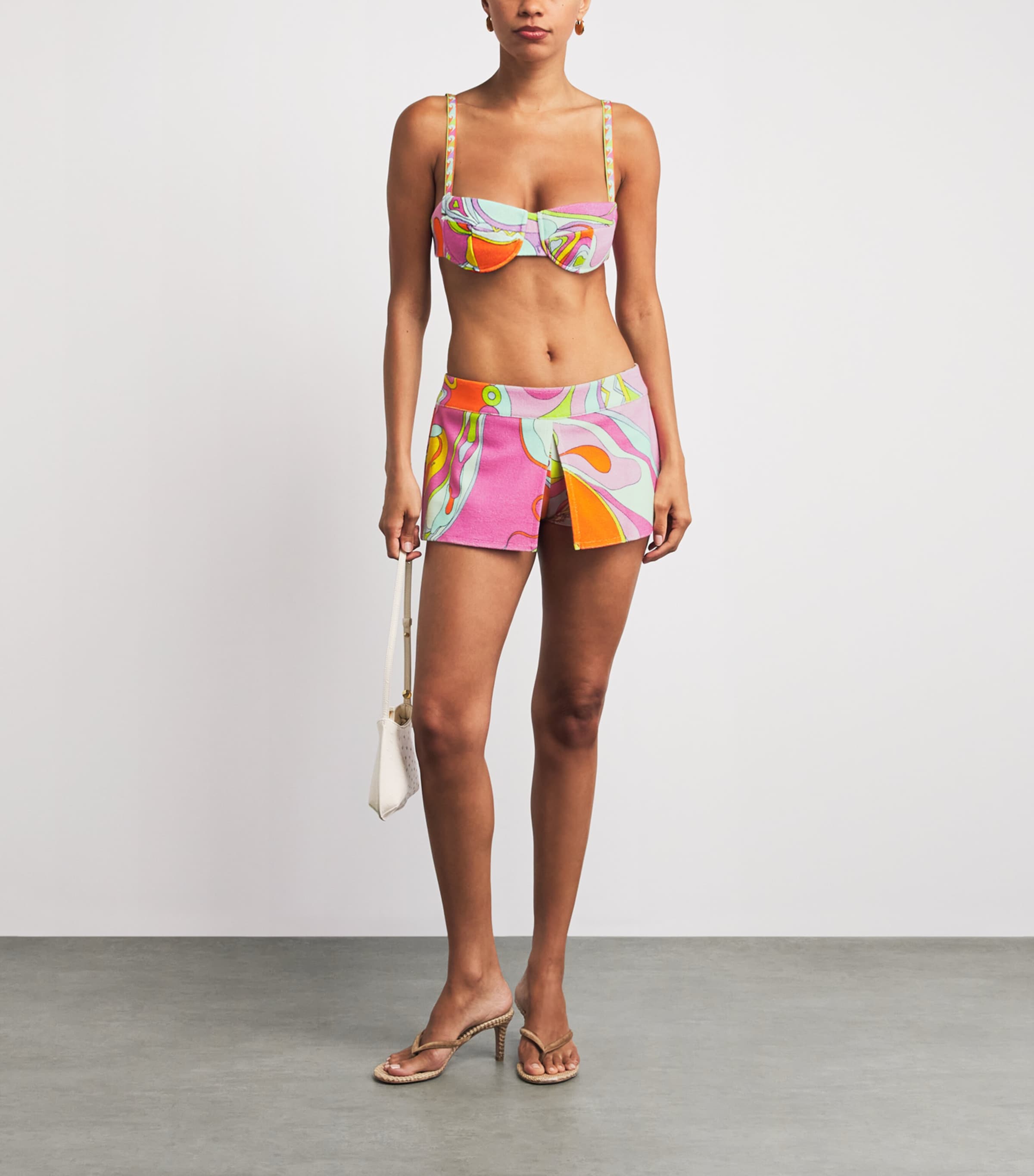 PUCCI Womens Towelling Iride Bikini Top Image 4