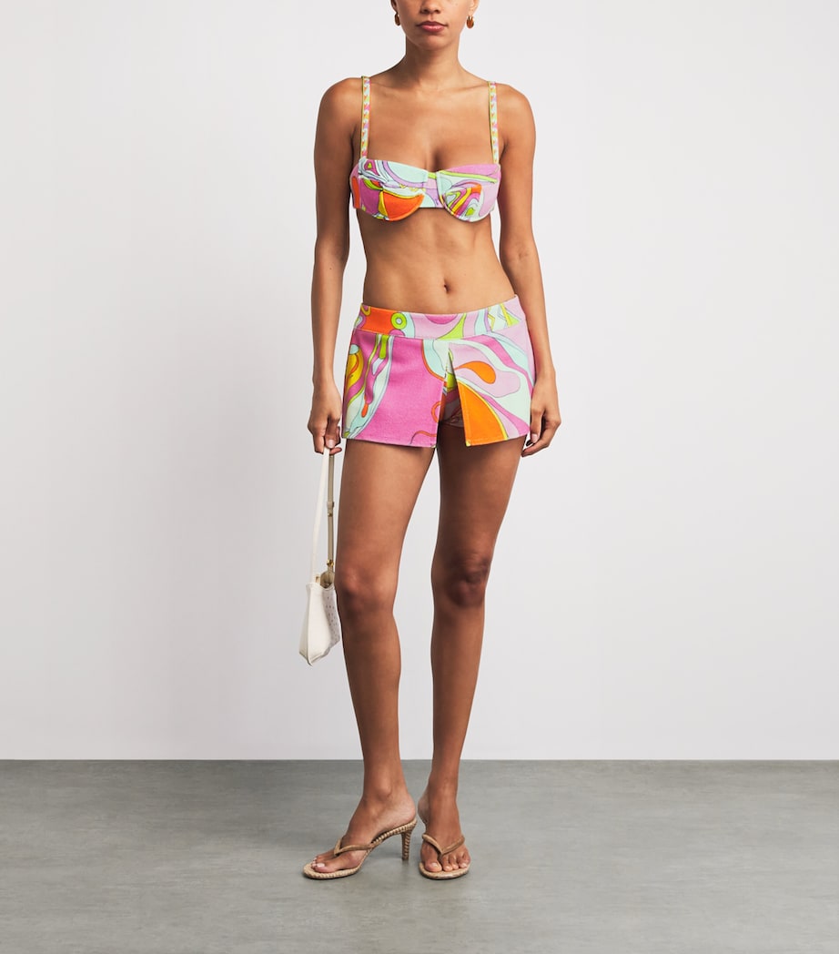 PUCCI Womens Towelling Iride Bikini Top Image 4