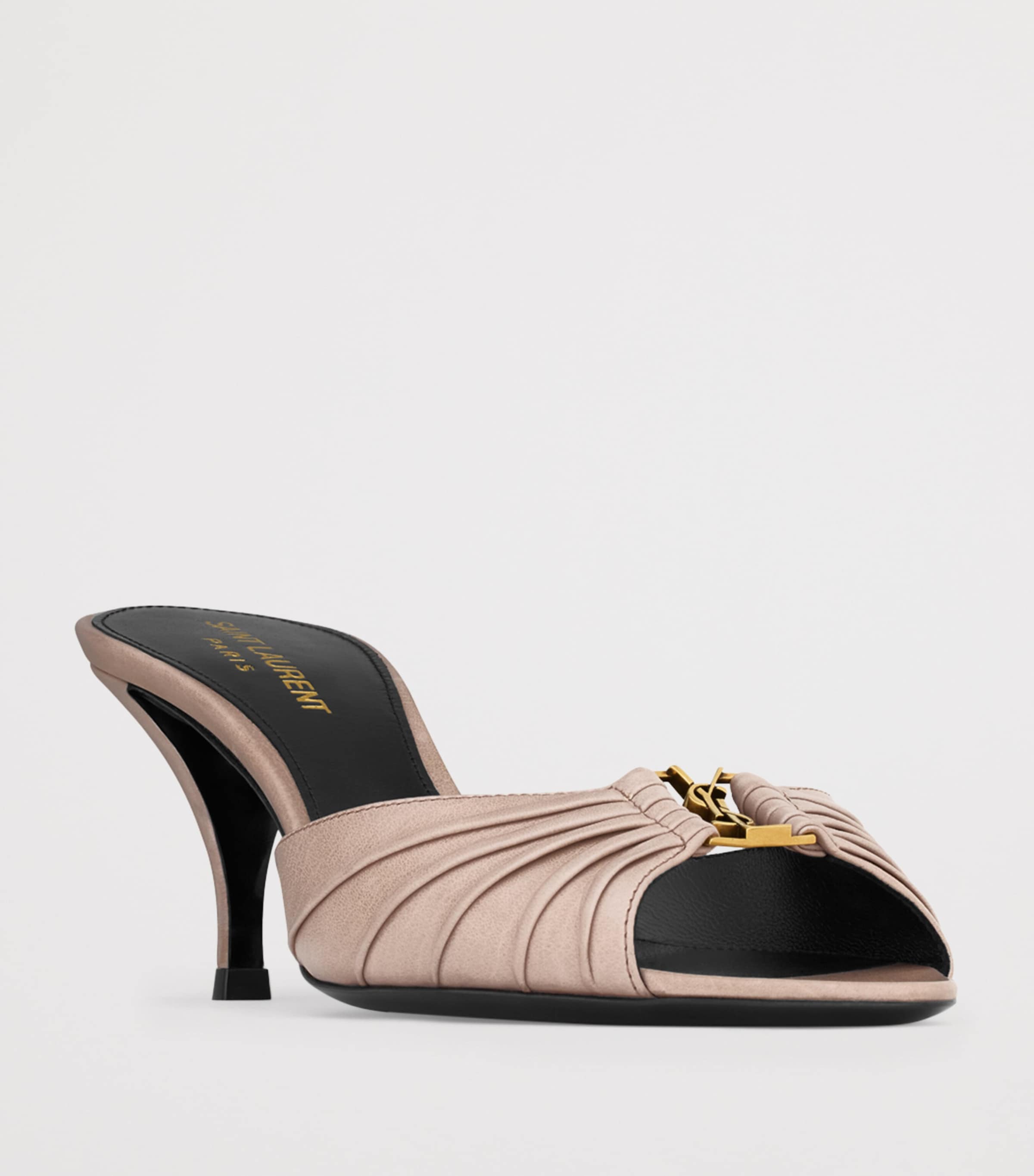Saint Laurent Leather Babylone Heeled Mules 60 Image 3