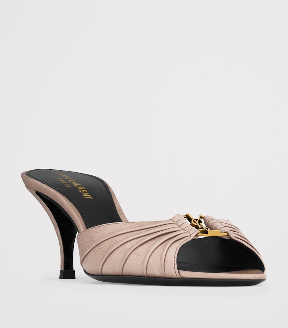 Saint Laurent Leather Babylone Heeled Mules 60 Image 3