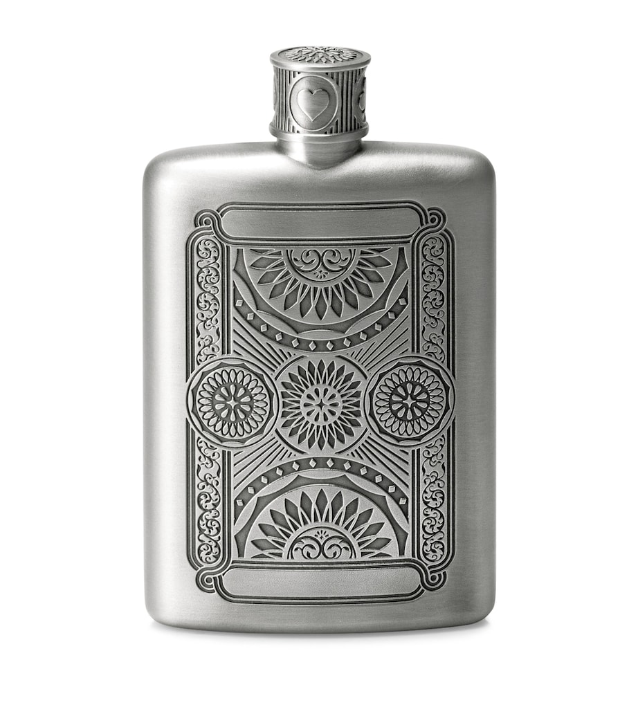 Pewter Ace Hip Flask (140ml) PEWTER Image 2