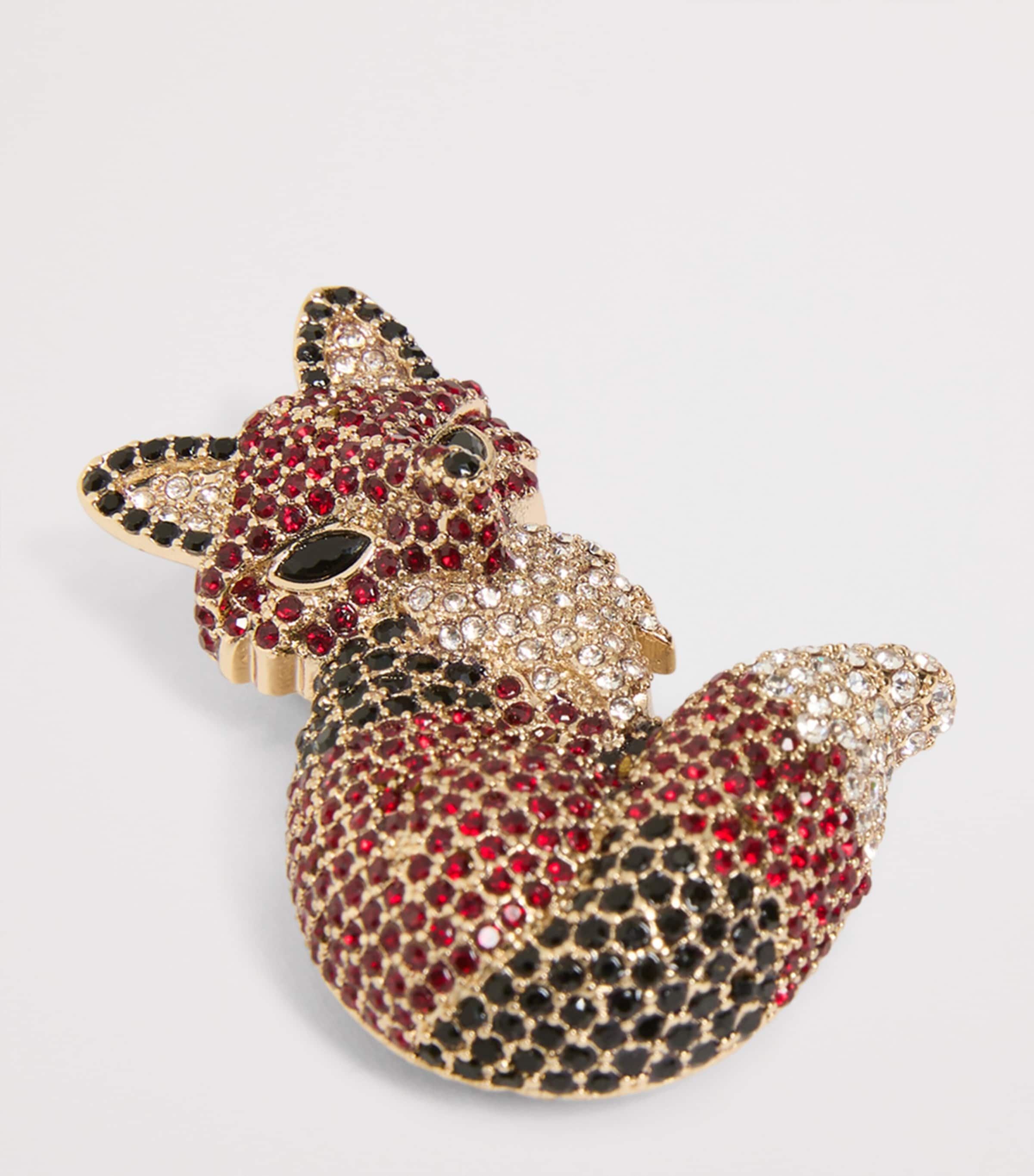 Weekend Max Mara Crystal Fox Brooch Brown Image 3