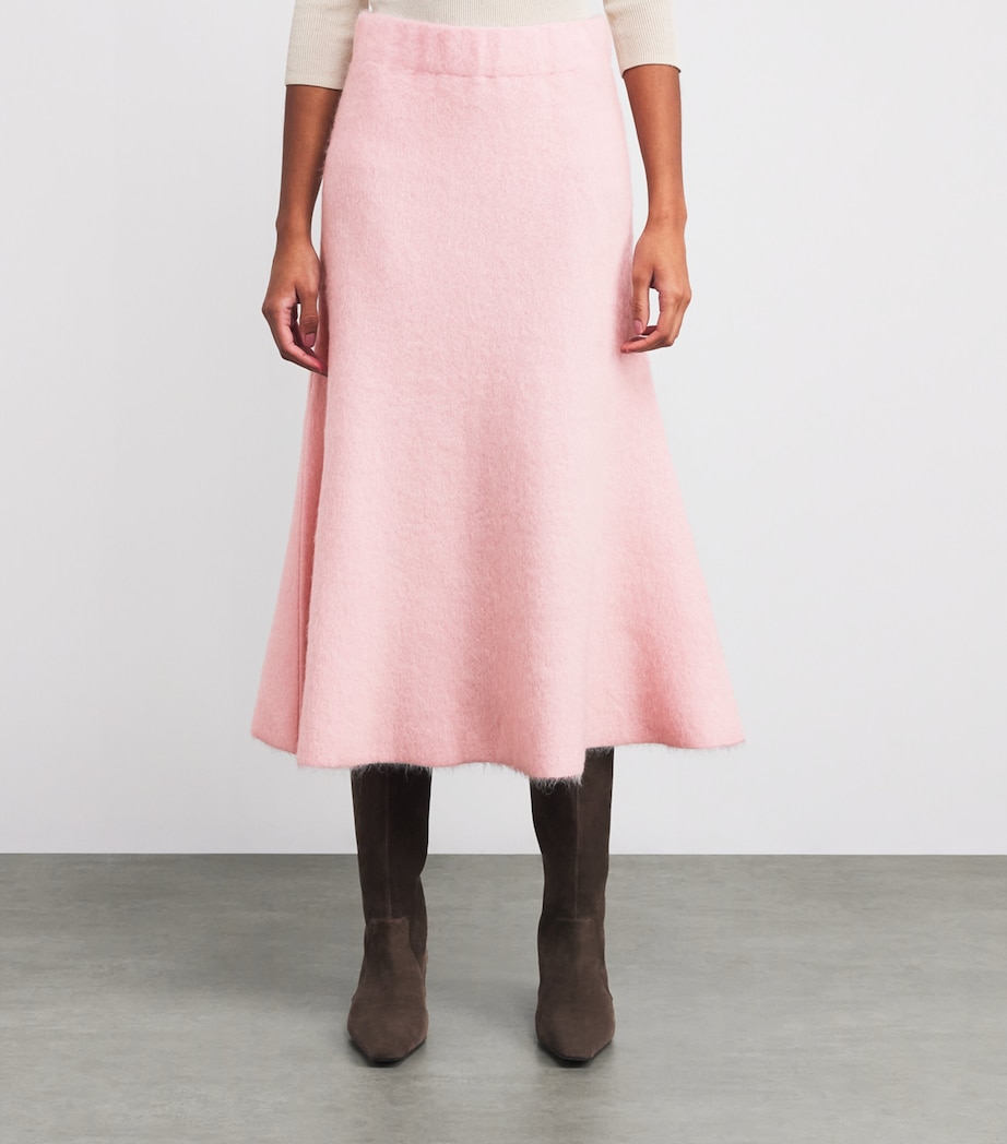Wool-Mohair-Blend Midi Skirt 2200 ROSA QUARZO Image 3