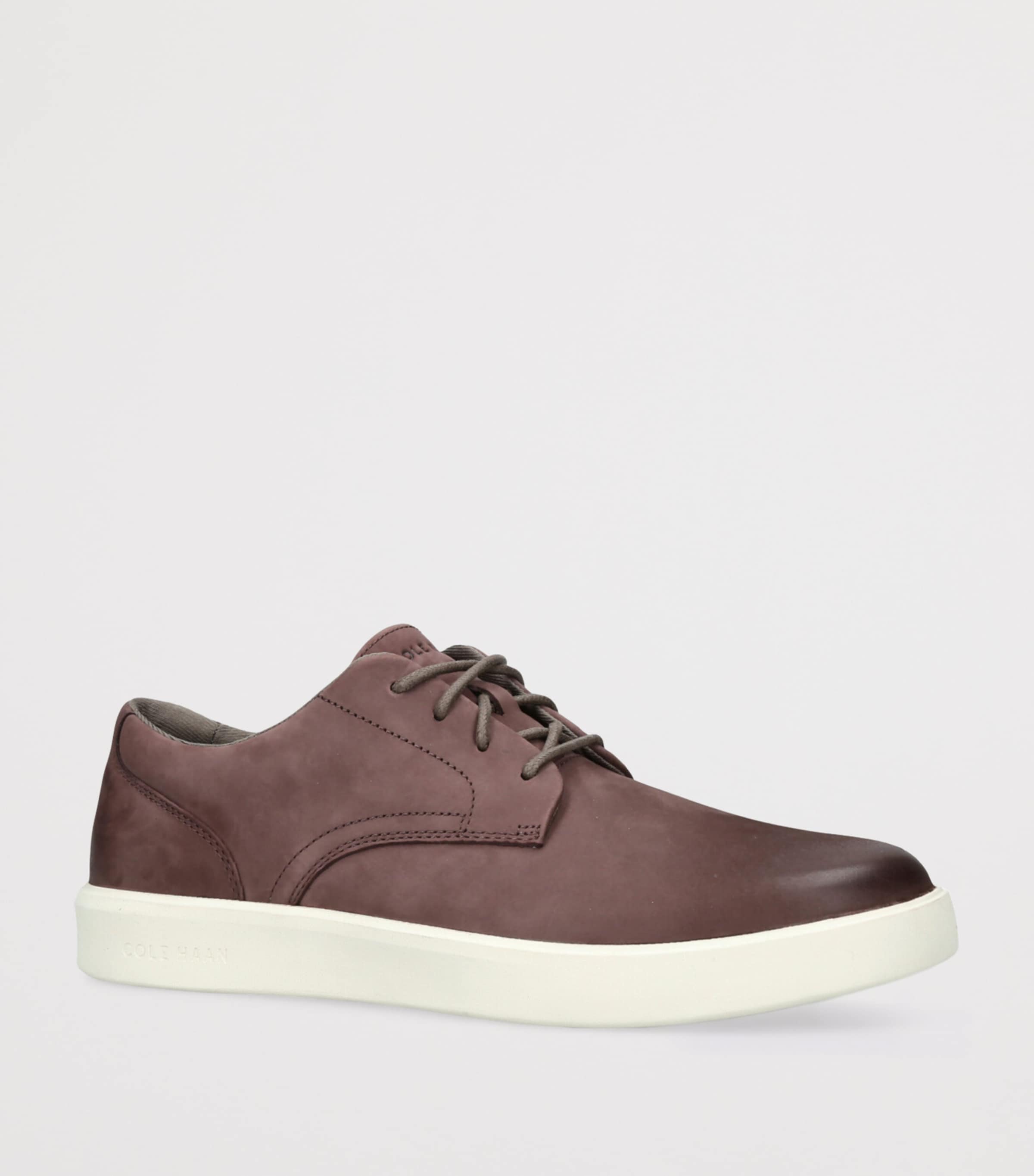 Leather Grand Crosscourt Oxford Sneakers GREY/DARK Image 3