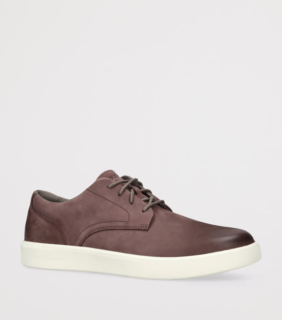 Leather Grand Crosscourt Oxford Sneakers GREY/DARK Image 3