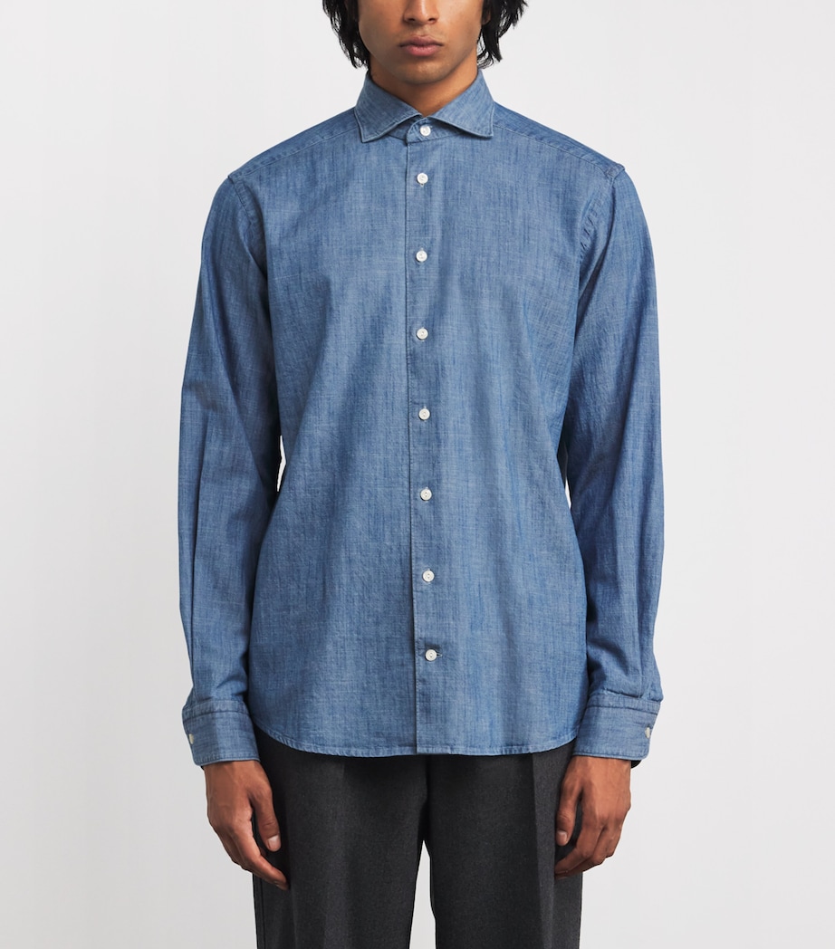 Contemporary-Fit Denim Shirt 22 LIGHT BLUE Image 3