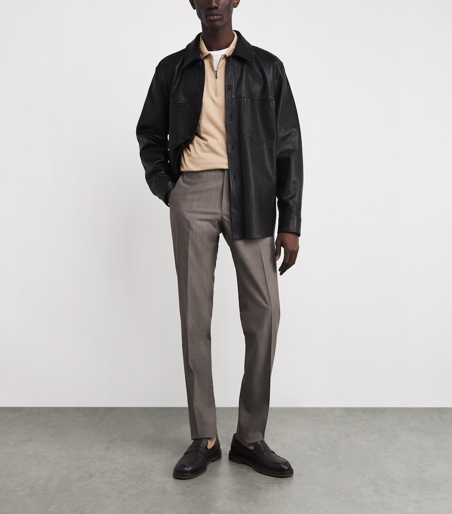 Cotton-Cashmere Zip Polo Shirt E.3-DESERTO Image 2