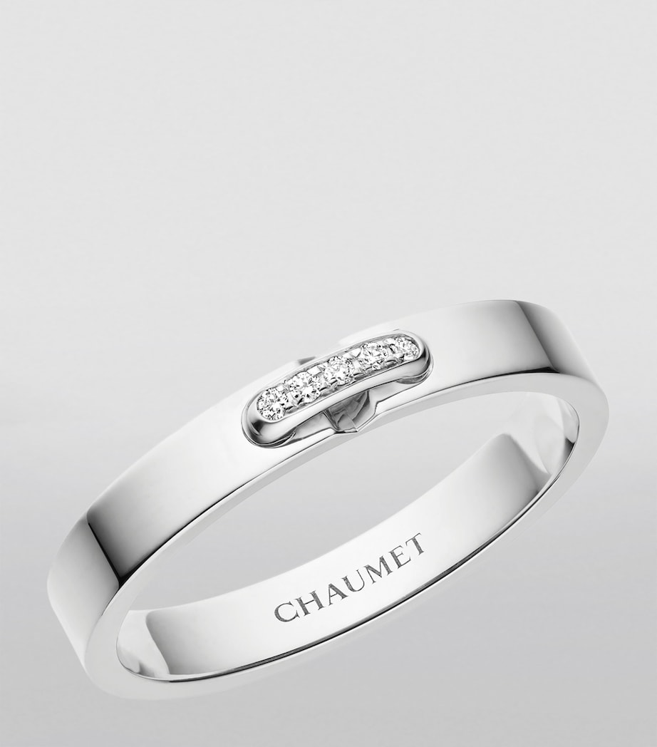 Platinum and Diamond Liens Évidence Wedding Ring PLATINUM Image 2
