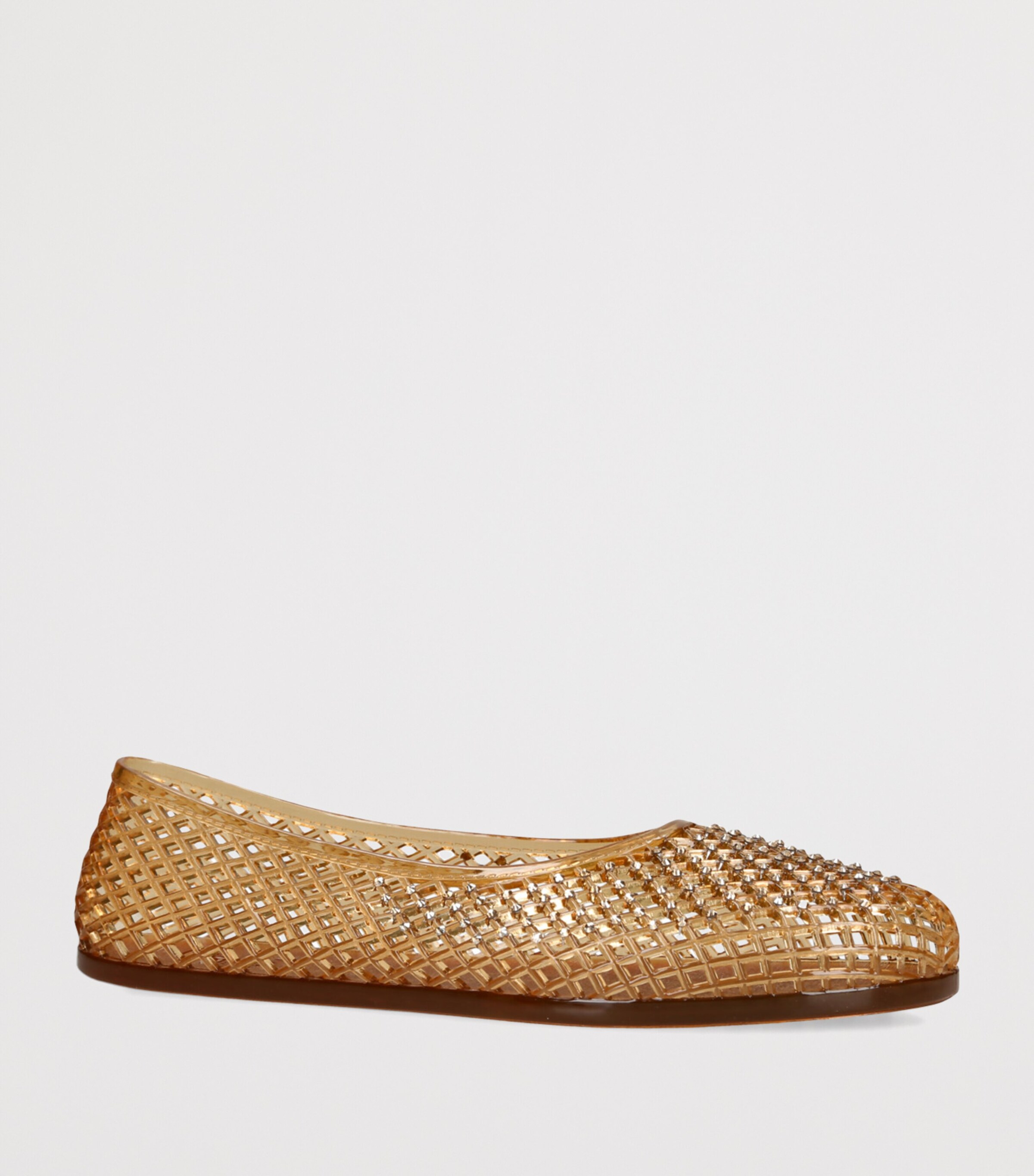 Ancient Greek Sandals Jelly Crystal-Embellished Iro Ballet Flats Brown Image 3