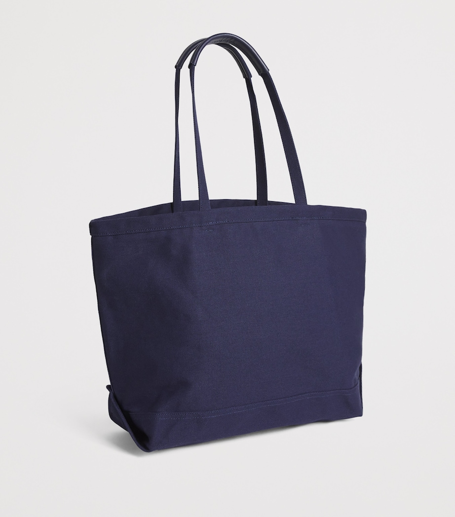 Large Embroidered Logo Tote Bag NAVY Image 3