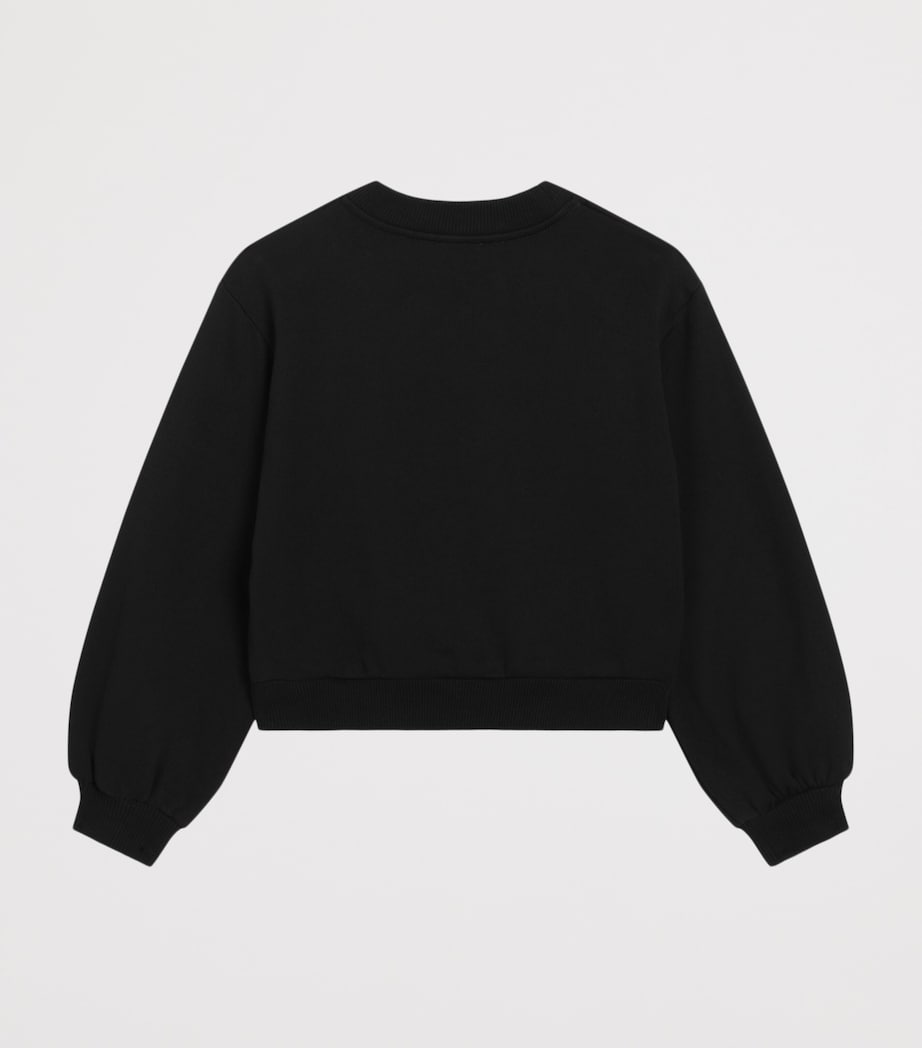 Dolce&Gabbana Kids Cotton Logo Sweatshirt (8-12+ Years) Black Image 2