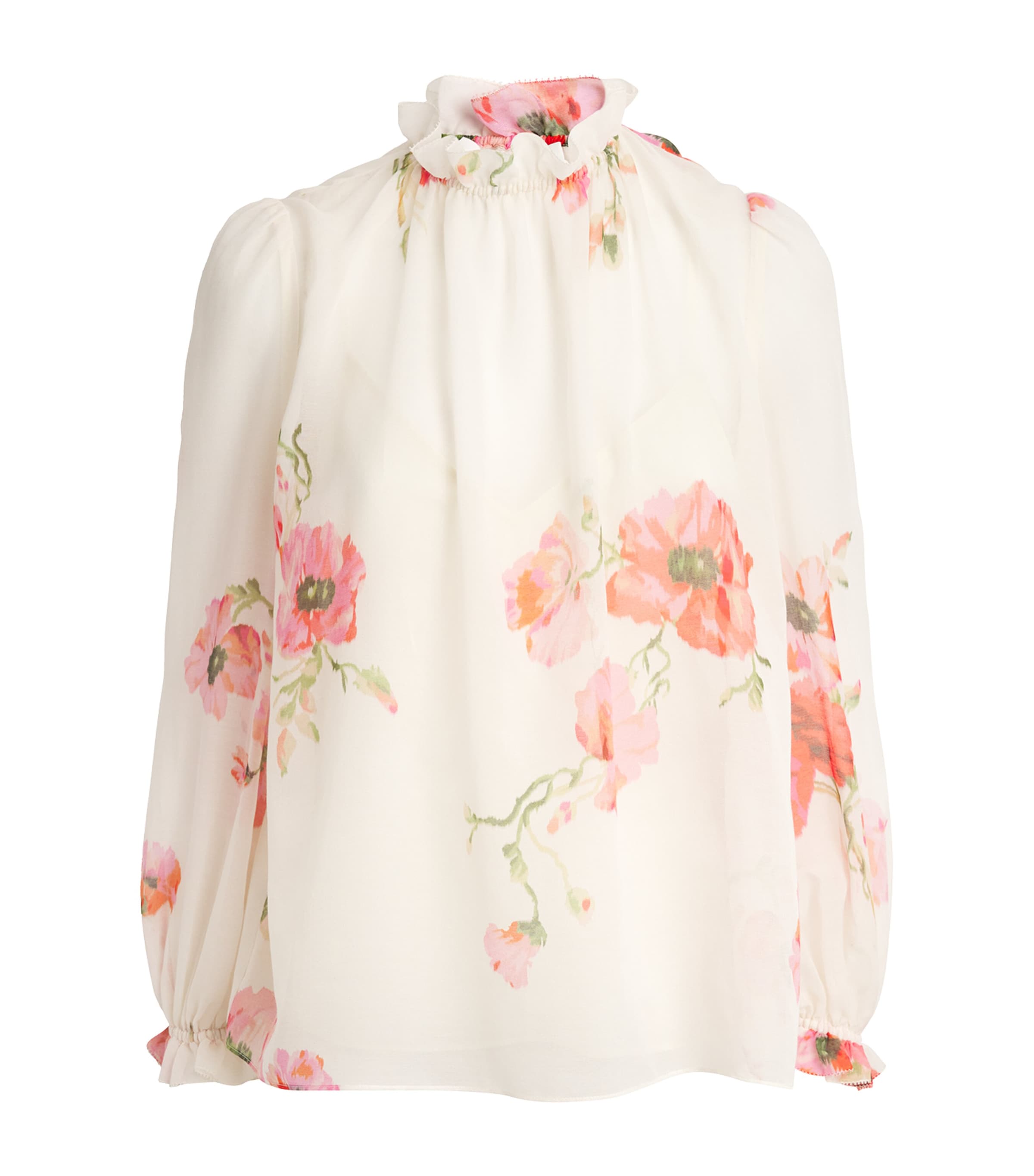 Zimmermann Cotton-silk Lightburst Blouse In Ivory