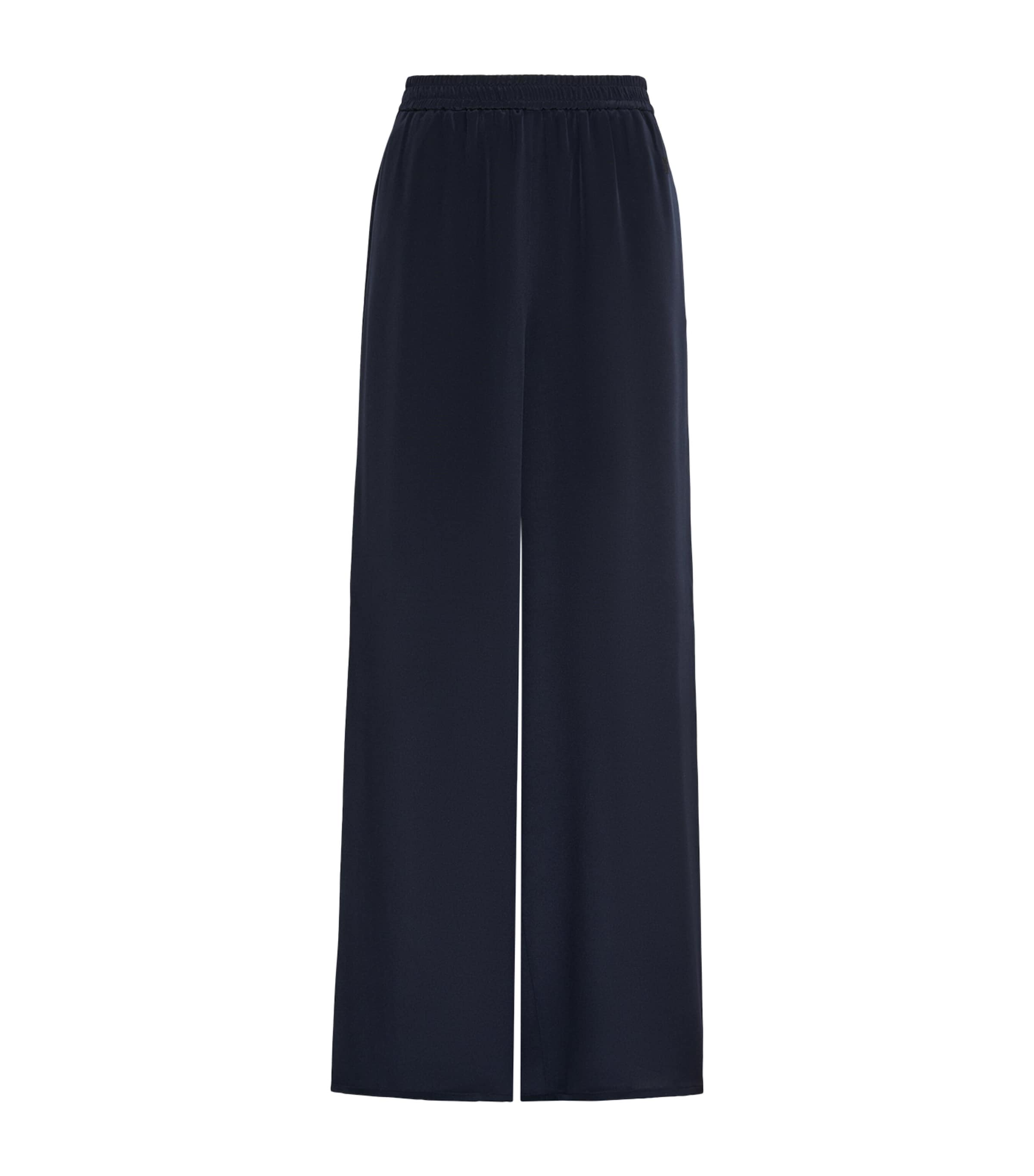 Max Mara Womens Silk Wide-Leg Trousers Ultramarine Image 1