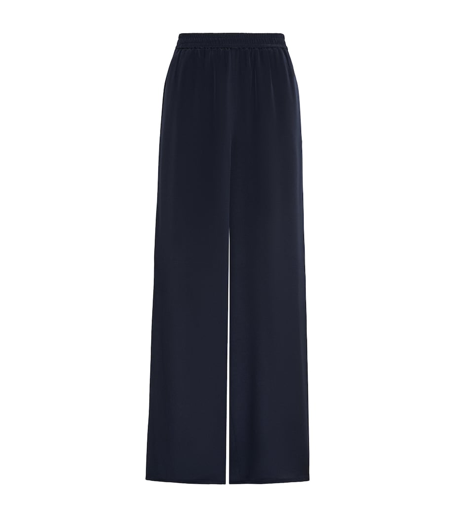 Max Mara Womens Silk Wide-Leg Trousers Ultramarine Image 1