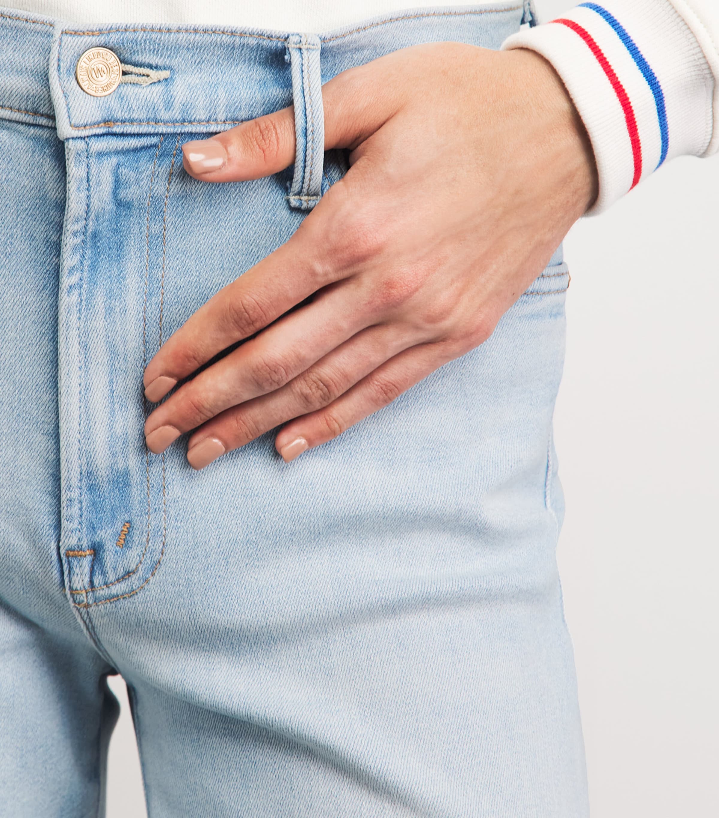 MOTHER Womens The Kick It Straight Jeans Miy Melt In You Image 3