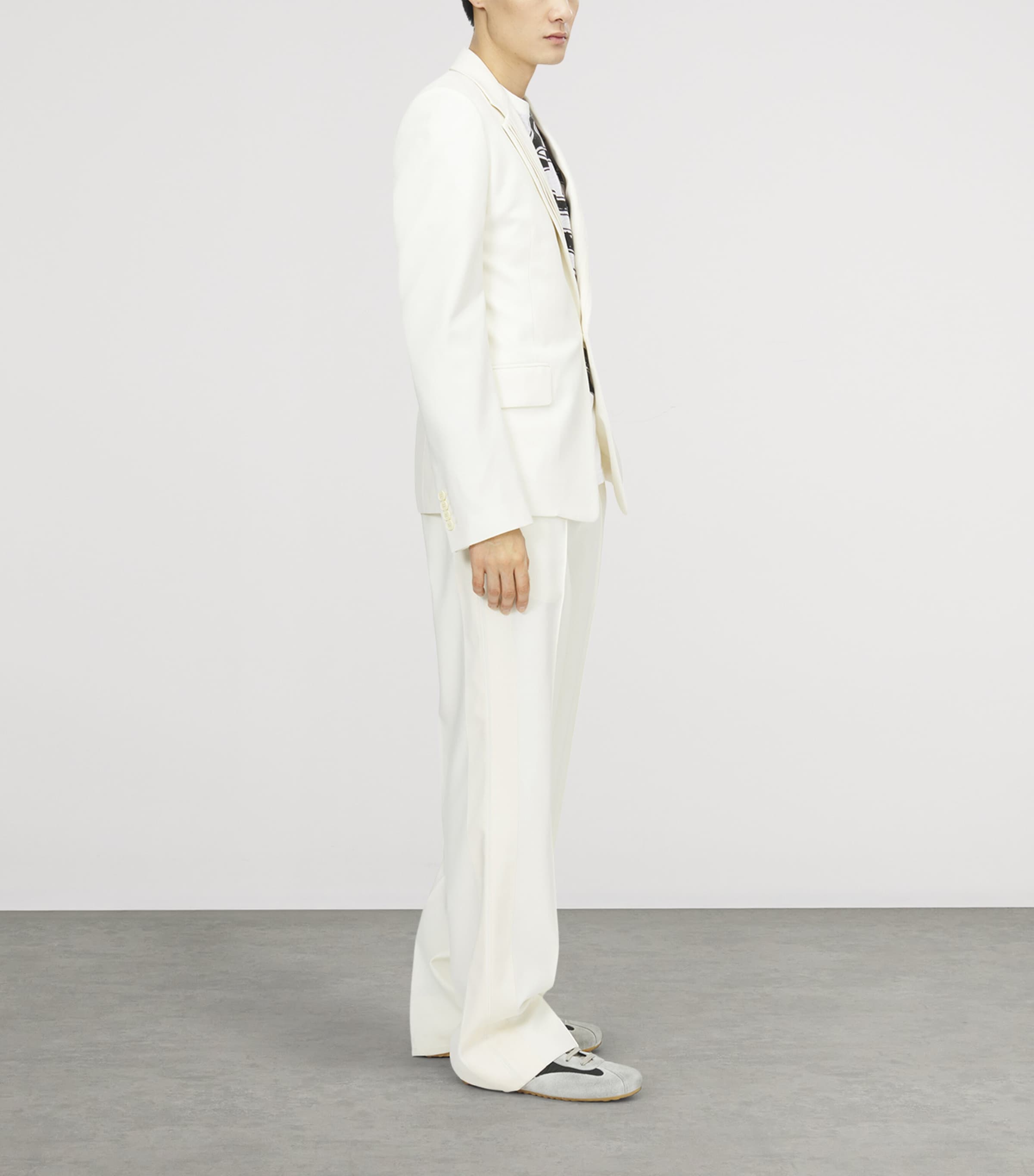 McQueen Mens Wool Pleated Blazer Image 3