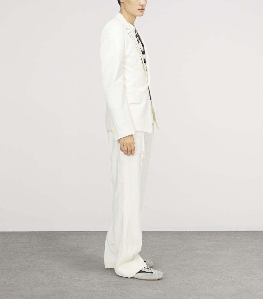 McQueen Mens Wool Pleated Blazer Image 3
