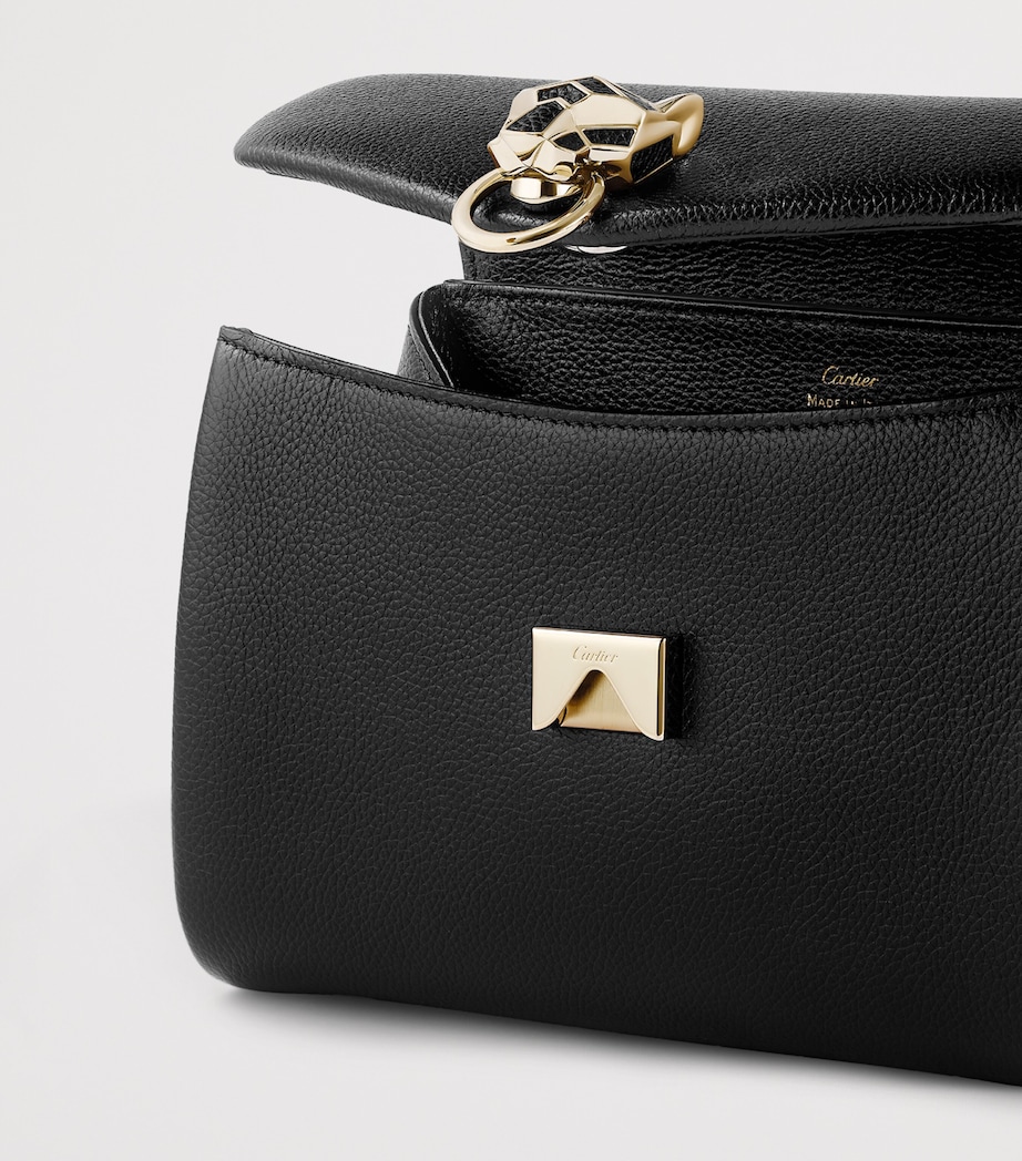 Small Leather Panthère de Cartier Shoulder Bag BLACK Image 7